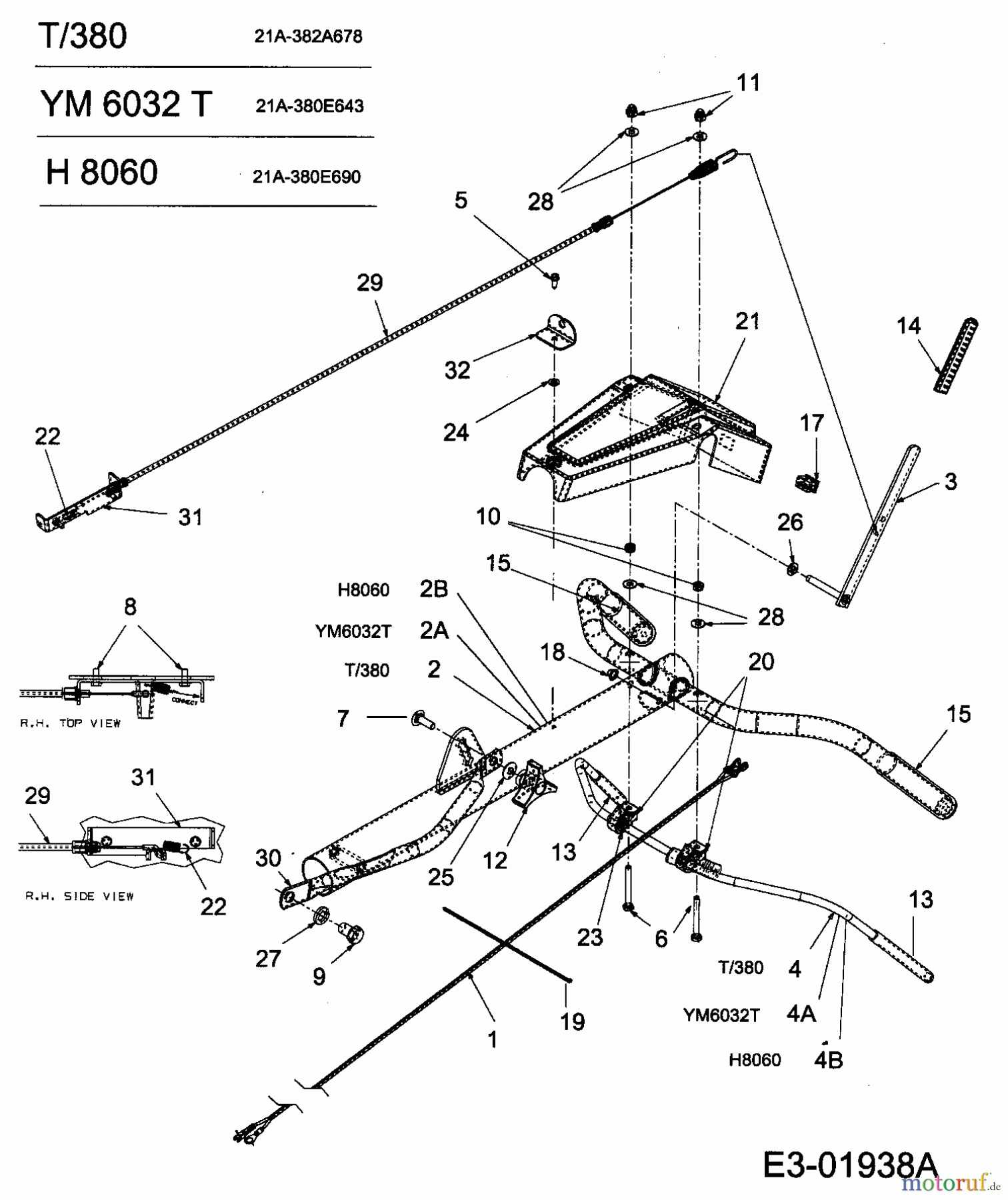 MTD Motorhacken T 380/50 21A-382A678 (2004) Holm
