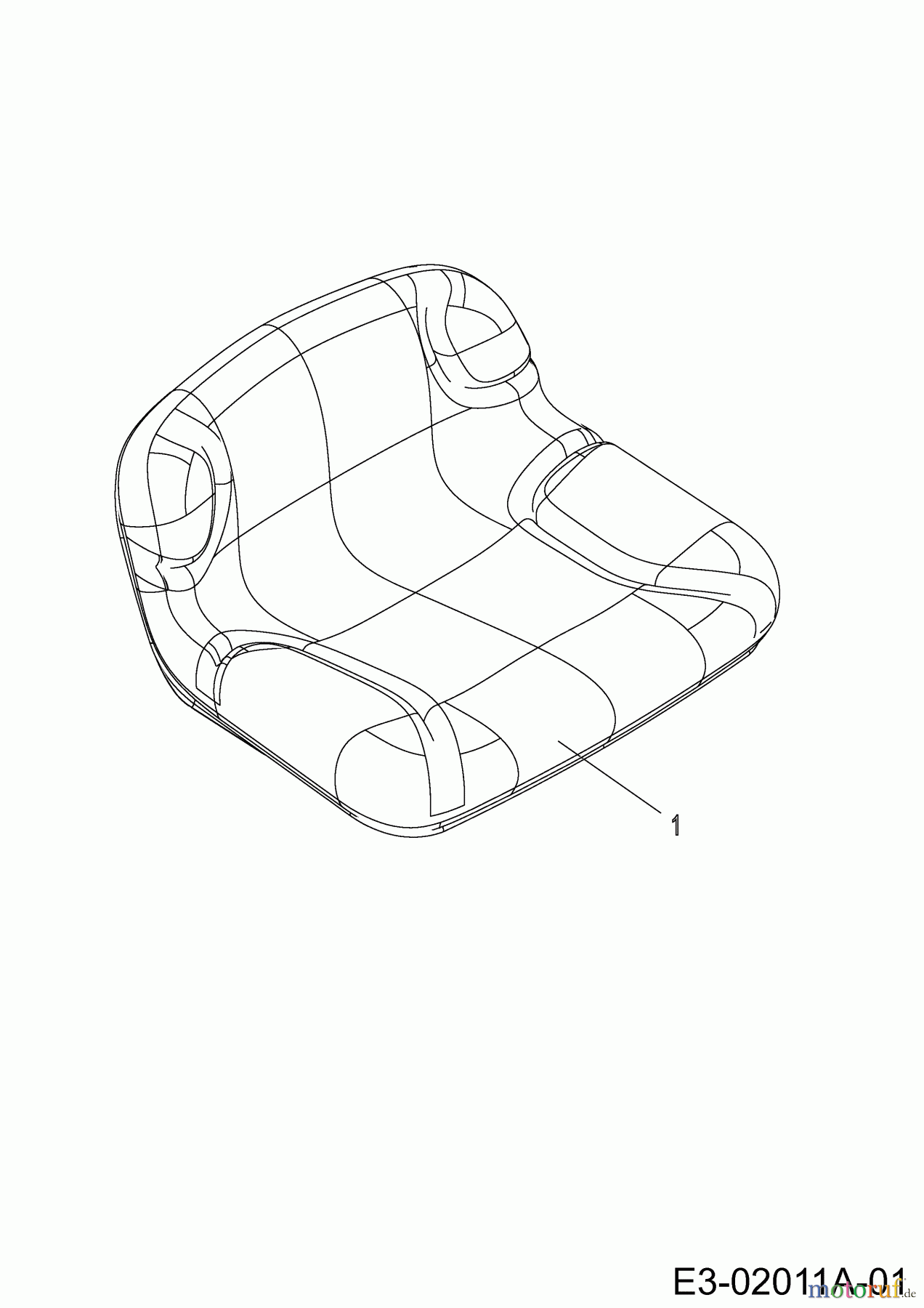  Gardens Best Rasentraktoren RH 115/76 13DH452C610  (2005) Sitz mit niedriger Rückenlehne (228mm)