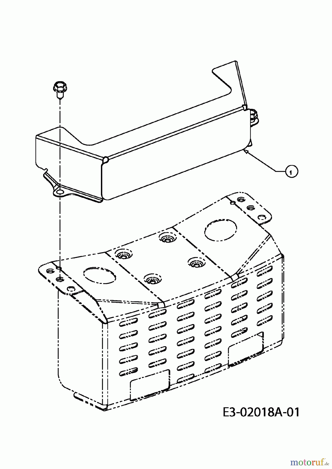 Fleurelle Rasentraktoren AMH 1303 13A1489E619 (2004) Hitzeschutz