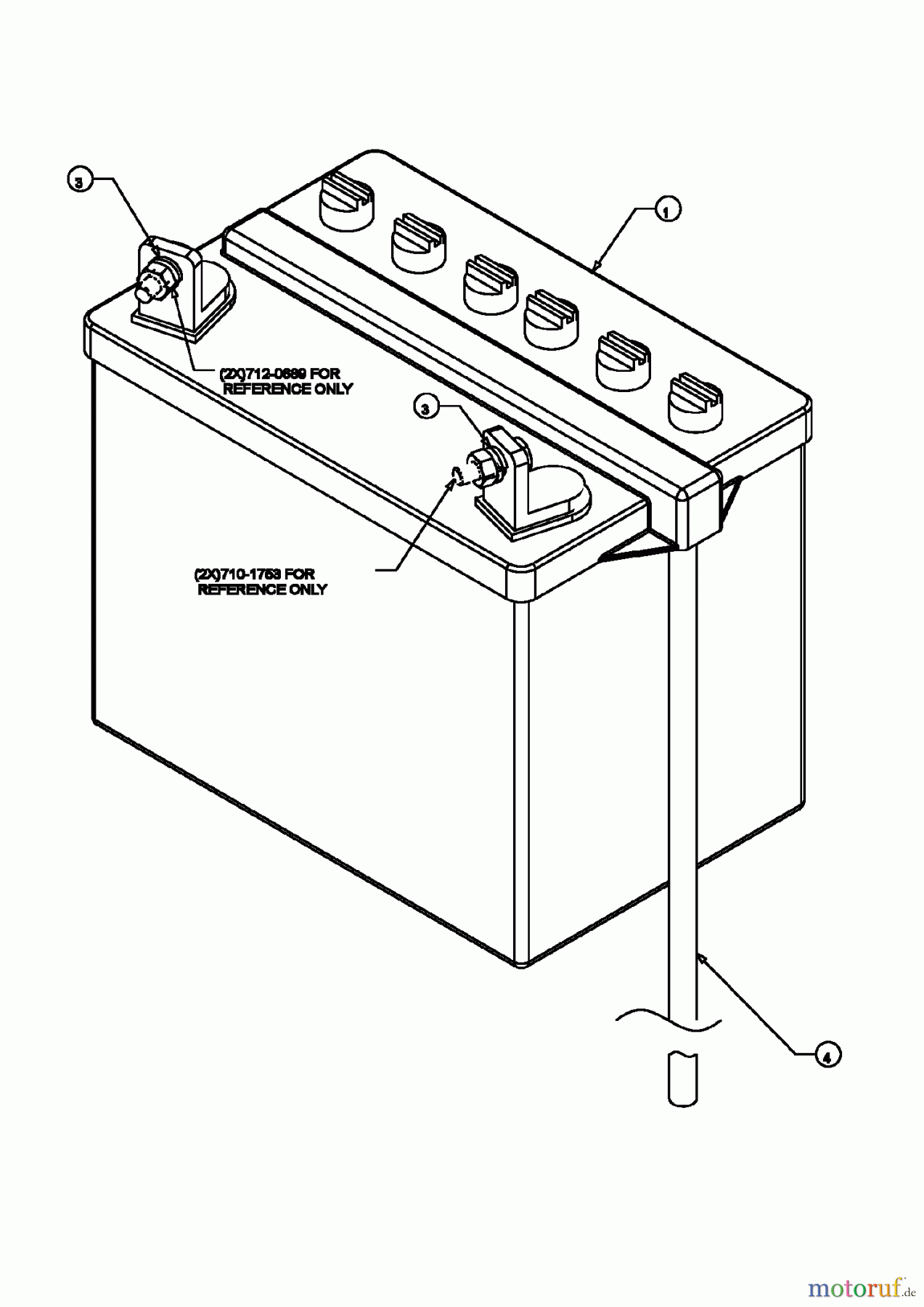 Cub Cadet Rasentraktoren CC 1018 RD 13AE51CE603 (2007) Batterie