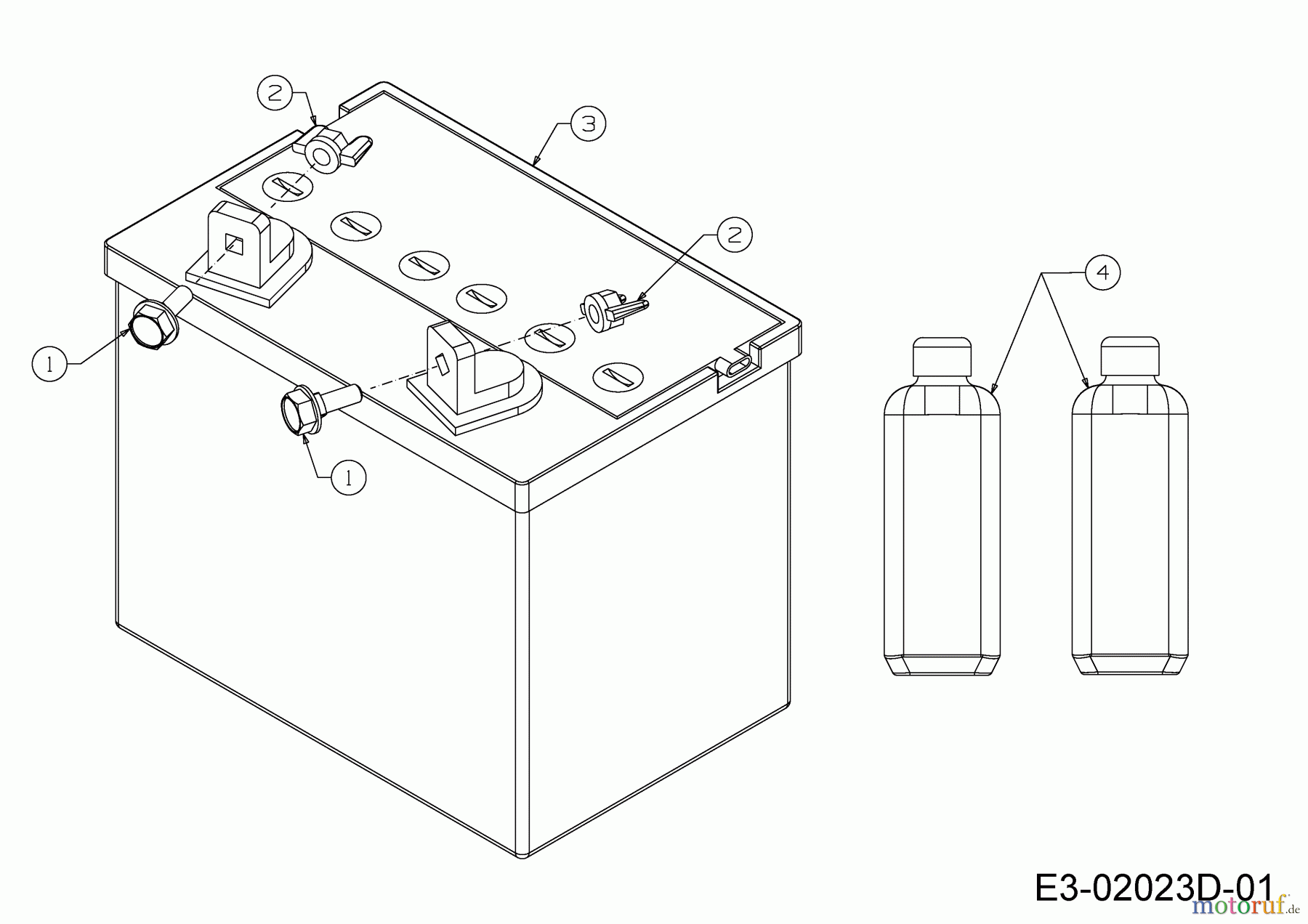 Cub Cadet Rasentraktoren CC 1020 ANK 13AP90AN603 (2012) Batterie