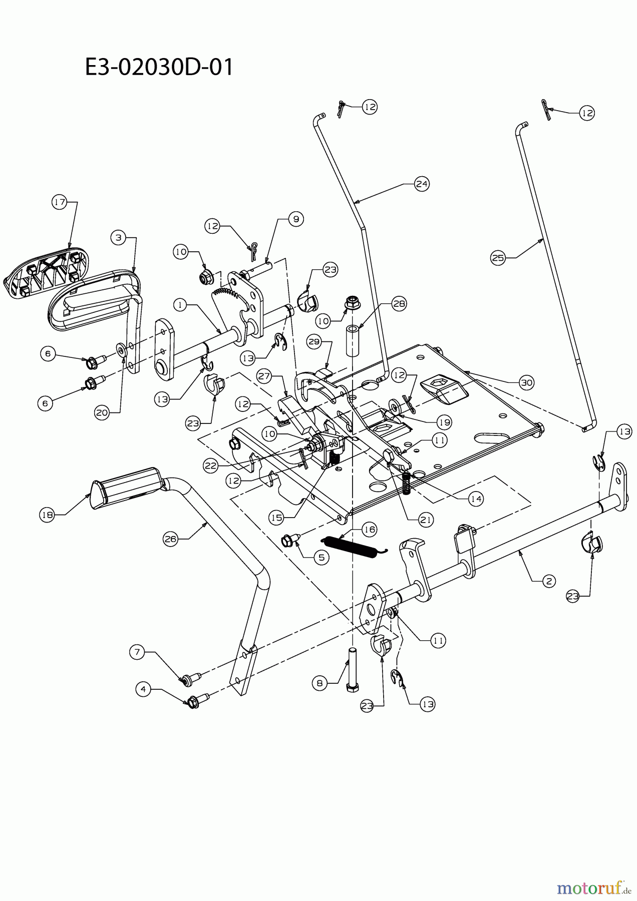 Gutbrod Rasentraktoren GLX 105 RALK 13BG50GN490  (2009) Pedale