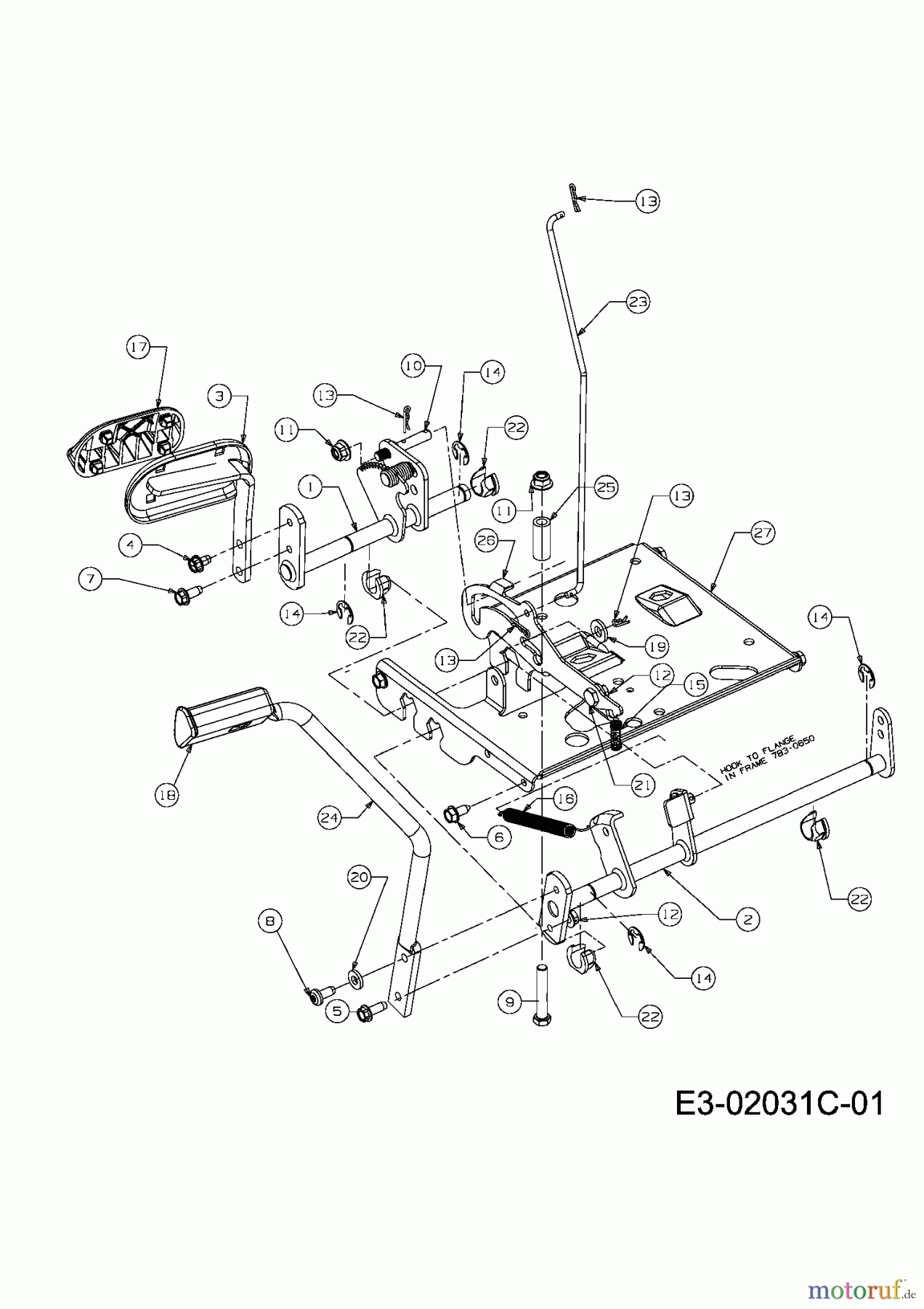Gutbrod Rasentraktoren GLX 105 RA 13CW506N690  (2008) Pedale