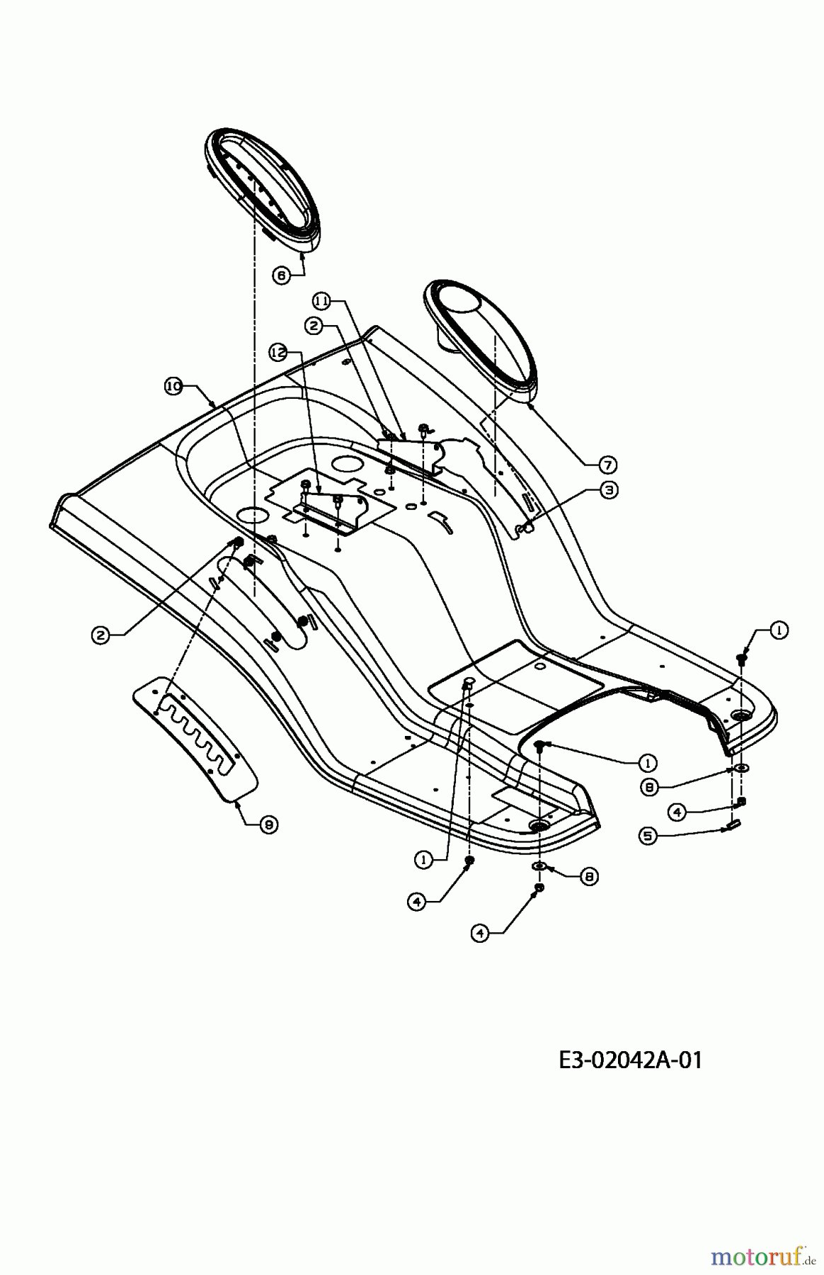  MTD Rasentraktoren RH 155/105 H 13BA519N600  (2004) Sitzwanne
