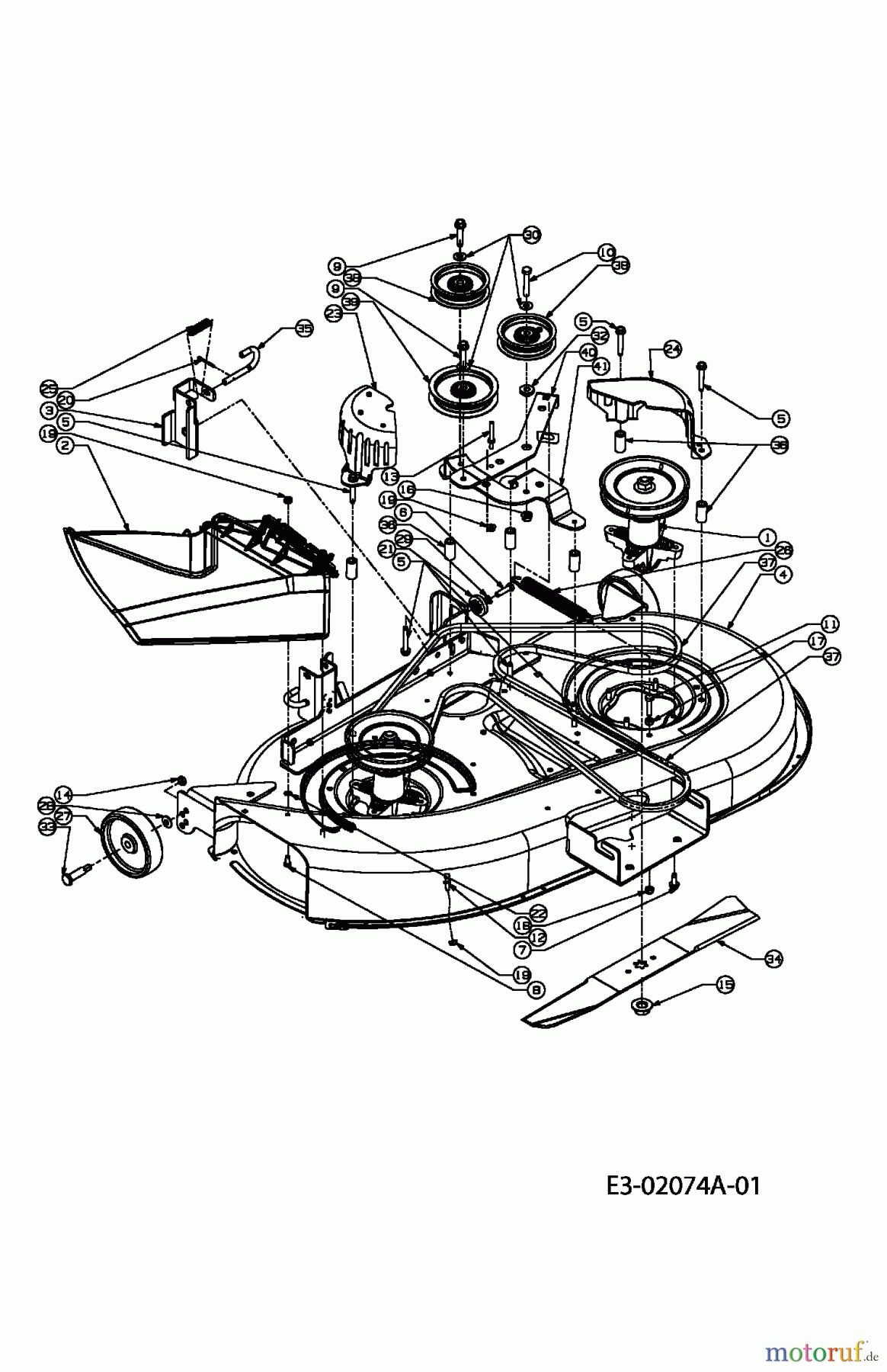 Efco Rasentraktoren Formula 107 H 13BA519G637  (2004) Mähwerk G (42