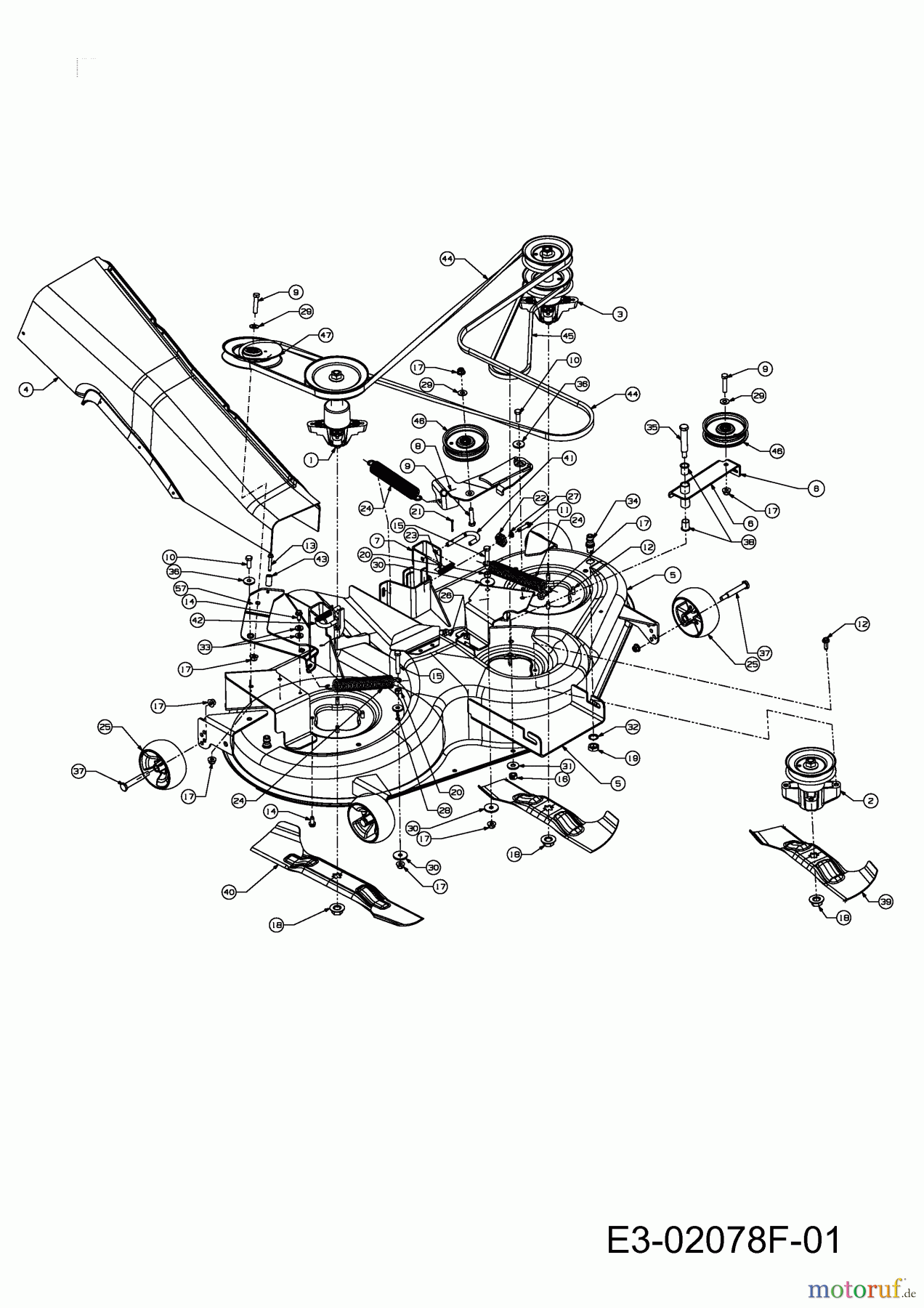  Cub Cadet Rasentraktoren CC 1024 RD-J 13CI51AJ603  (2011) Mähwerk J (48