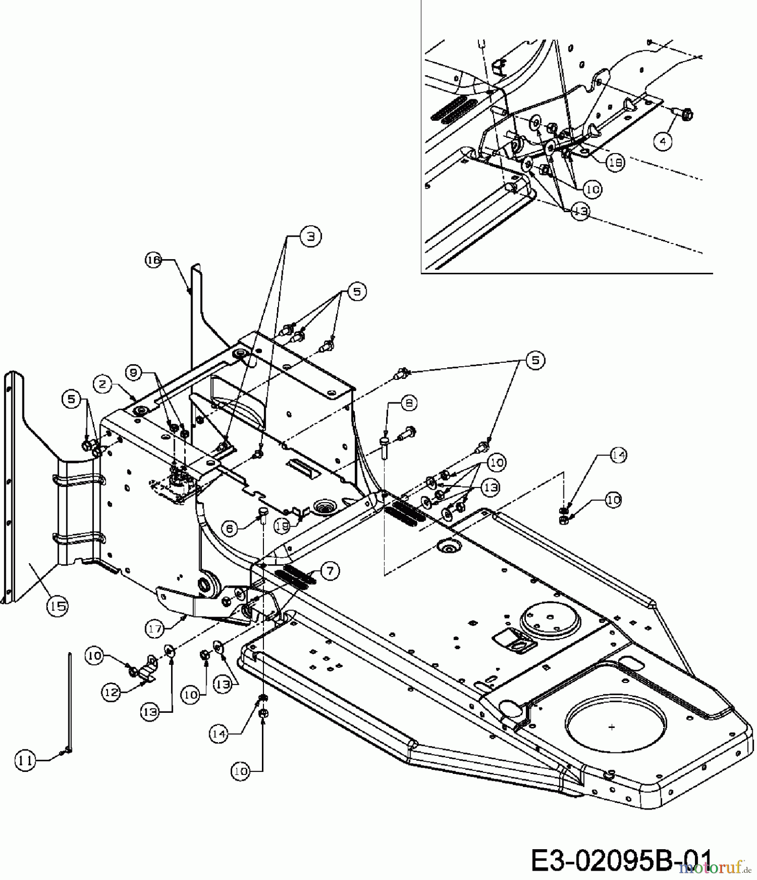 Best Garden Rasentraktoren BG 130/92 T 13D1452E625 (2007) Rahmen