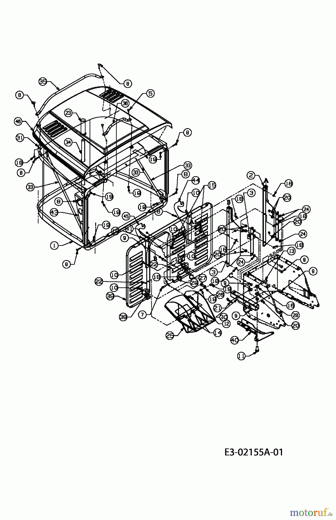Yard-Man Rasentraktoren TA 4120 13DC474A643 (2004) Grasfangkorb