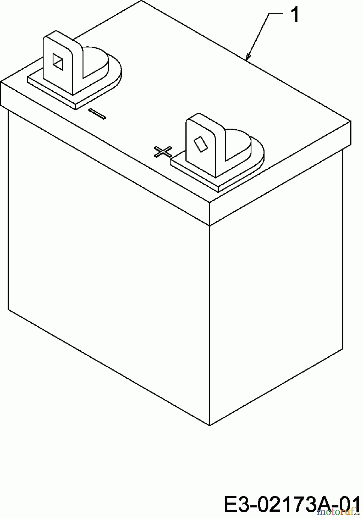 MTD Rasentraktoren Pinto E-Start 13B5065-478 (2007) Batterie