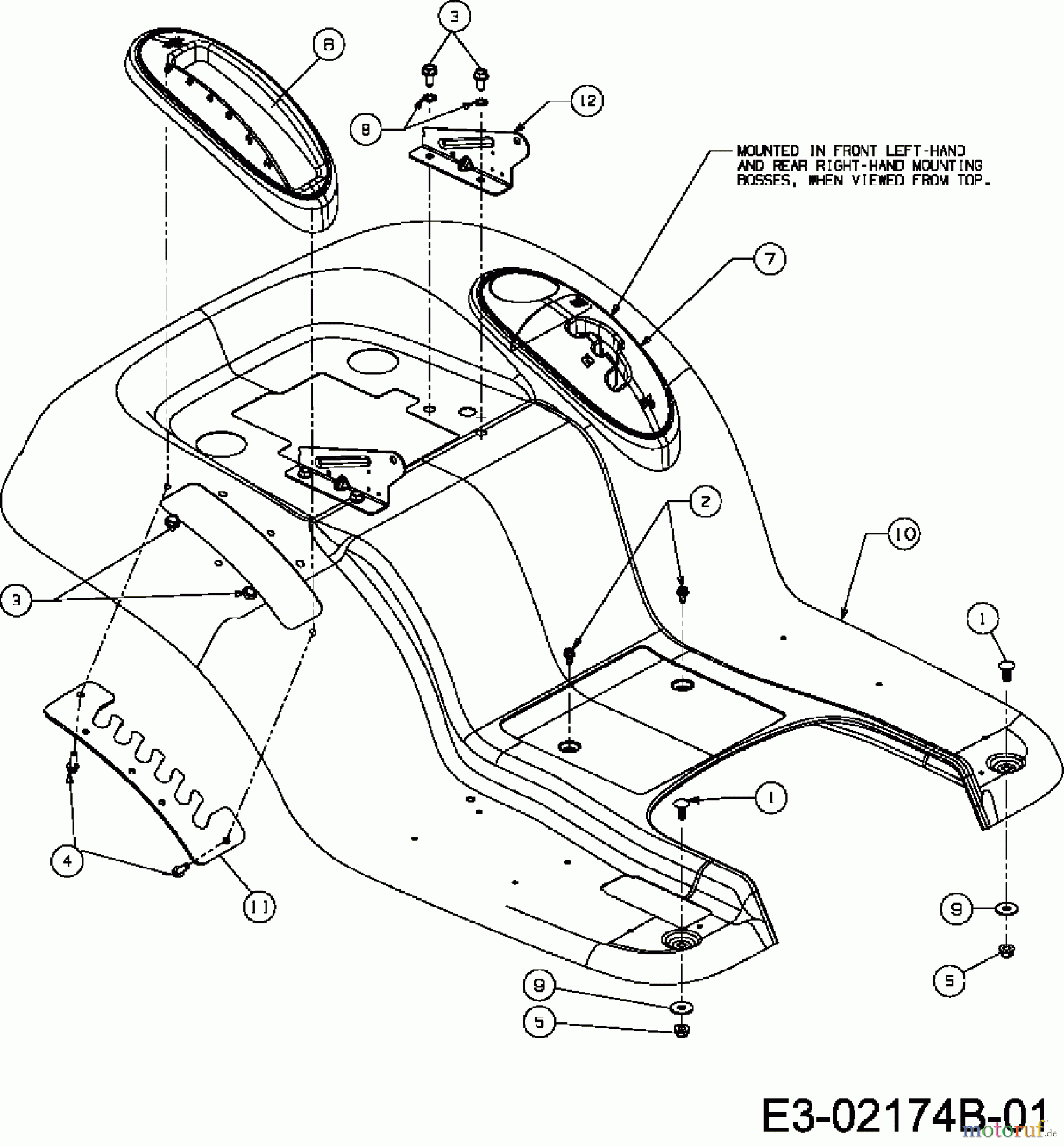 Gutbrod Rasentraktoren DLX 96 SA 13AV606F690  (2008) Sitzwanne