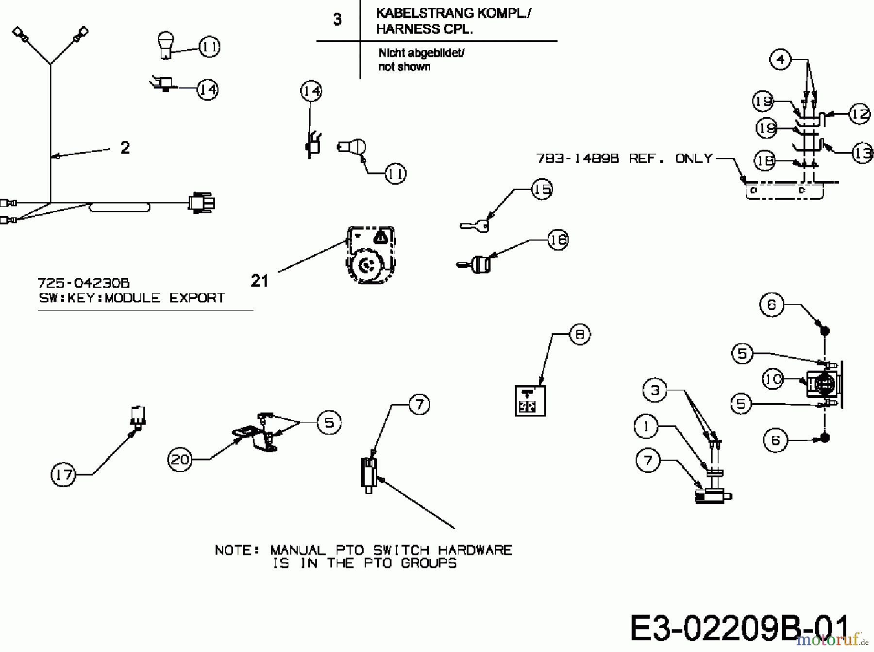  Gutbrod Rasentraktoren DLX 96 SA 13AV606F690  (2007) Elektroteile