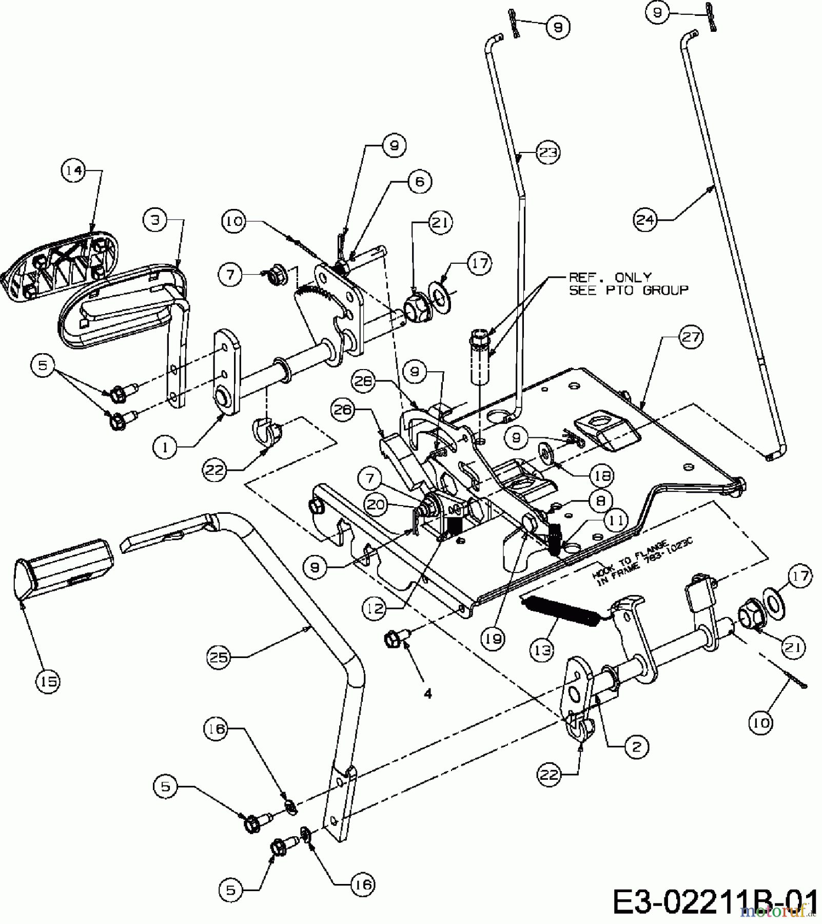 Gutbrod Rasentraktoren DLX 96 SA 13AV606F690  (2008) Pedale