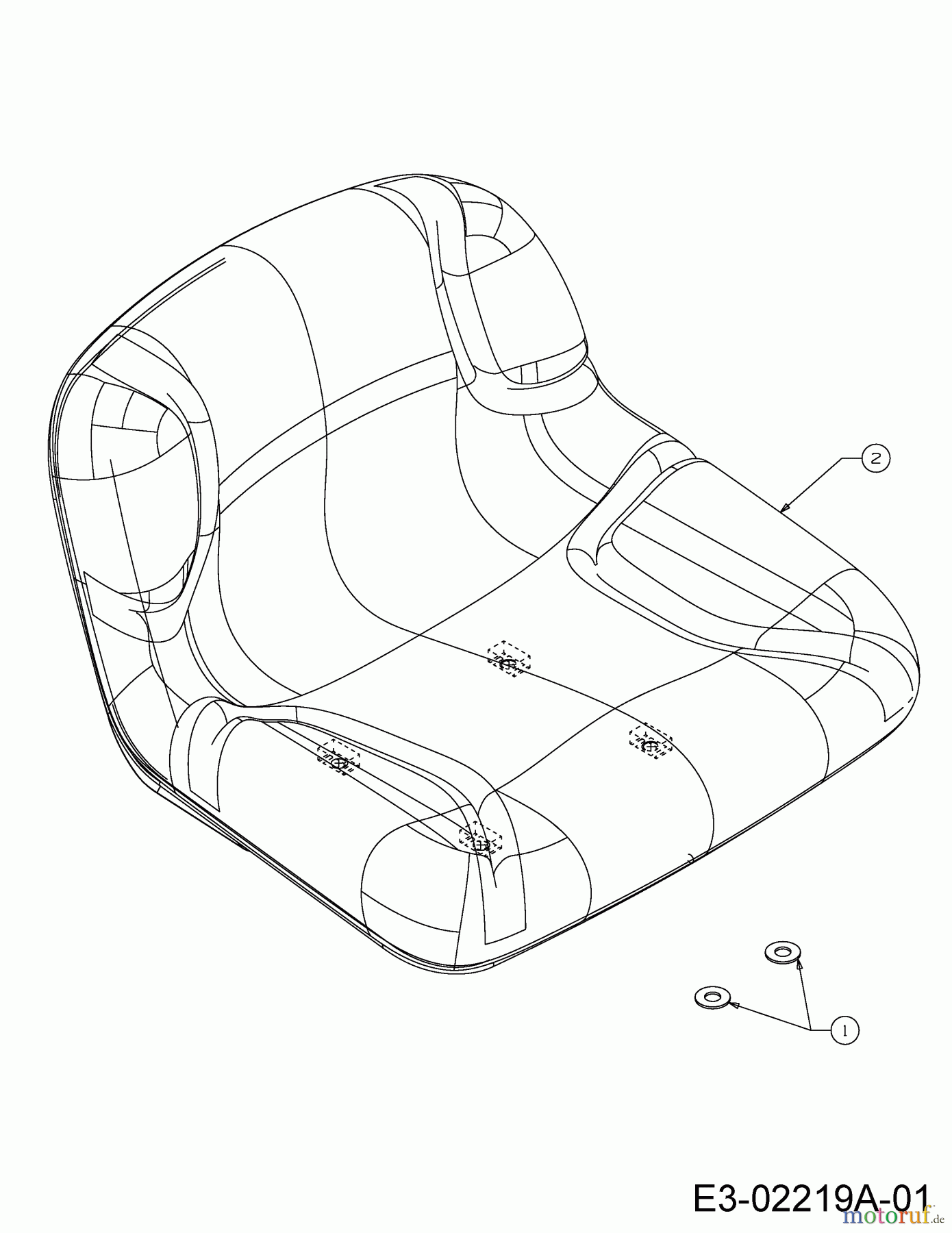 MTD Rasentraktoren H 180 13AQ698G678 (2004) Sitz