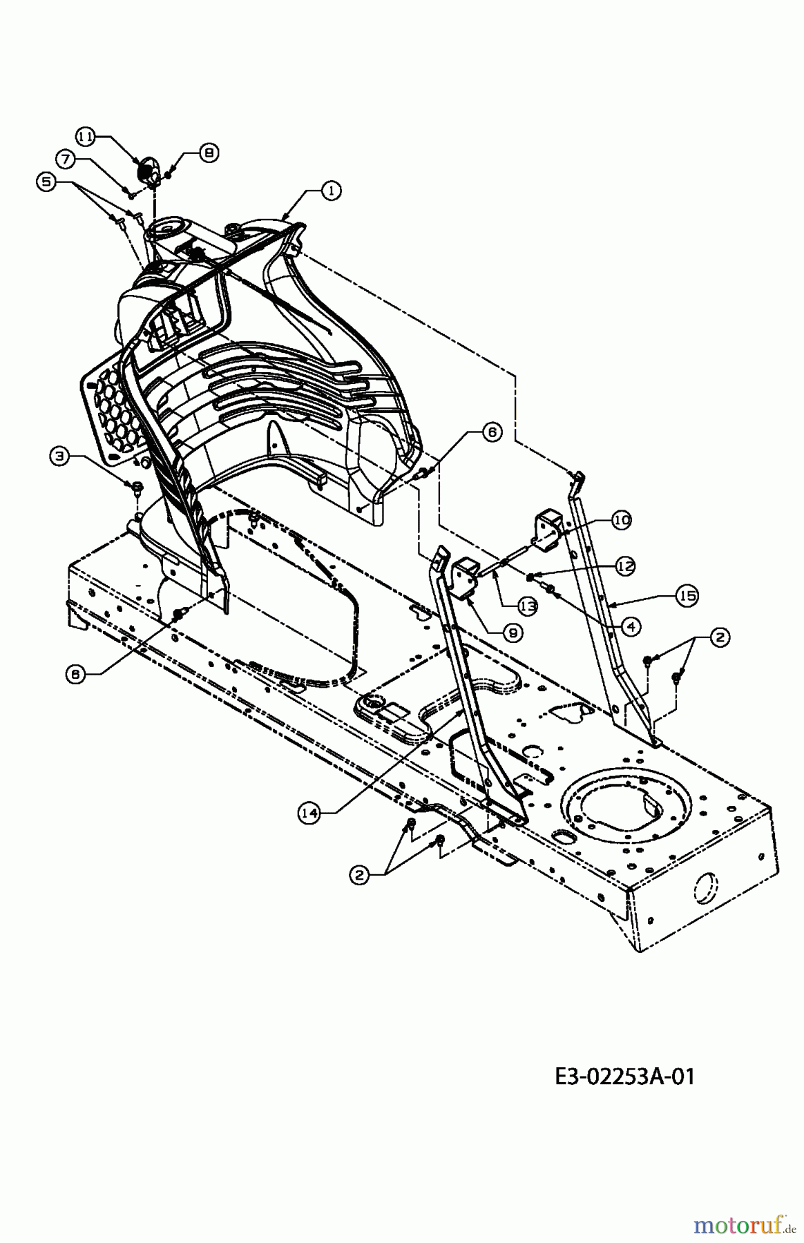  Yard-Man Rasentraktoren AG 6150 K 13AI604G643  (2004) Armaturenbrett