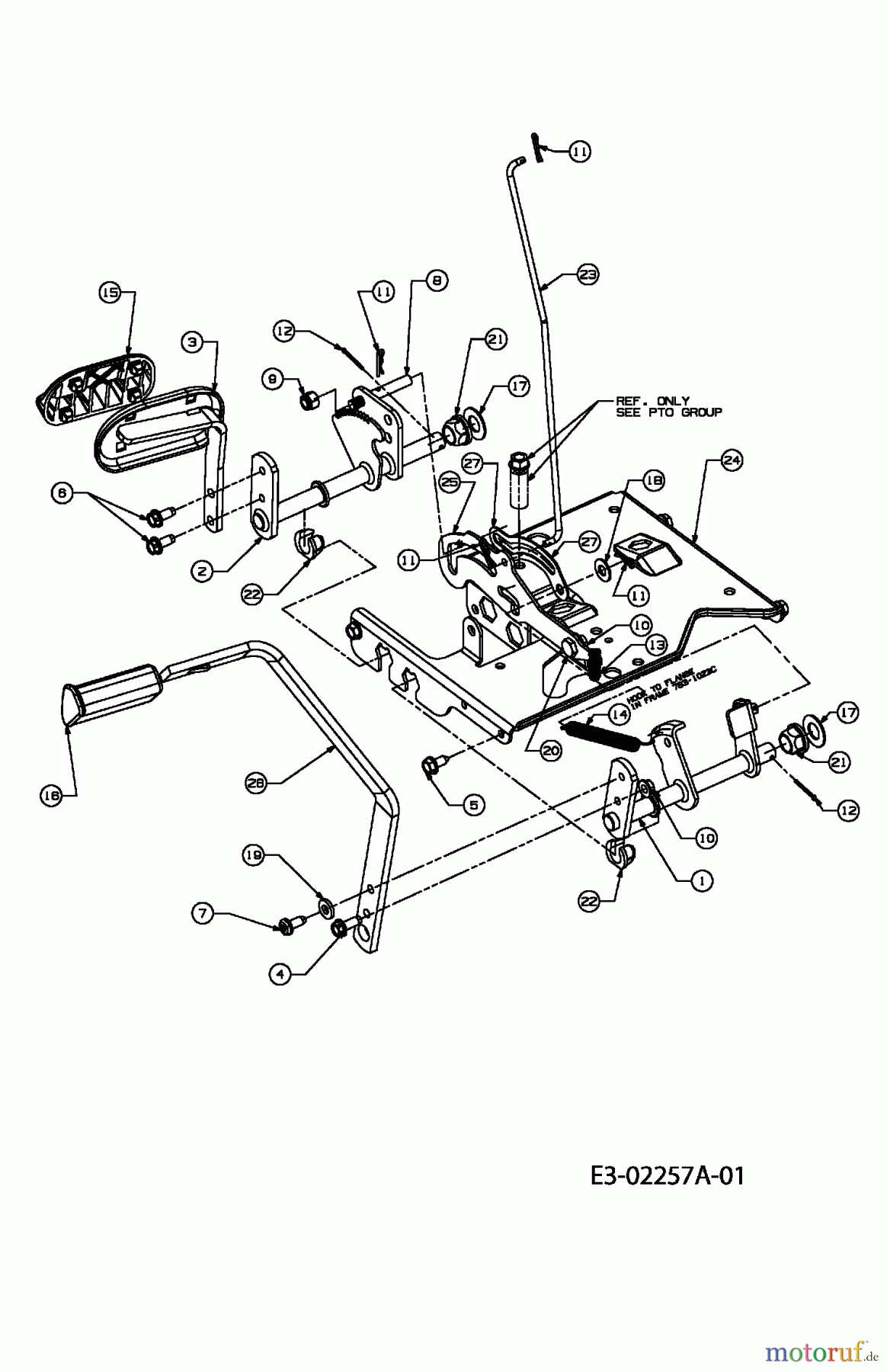 Gutbrod Rasentraktoren DLX 107 SA 13AA606G690 (2004) Pedale