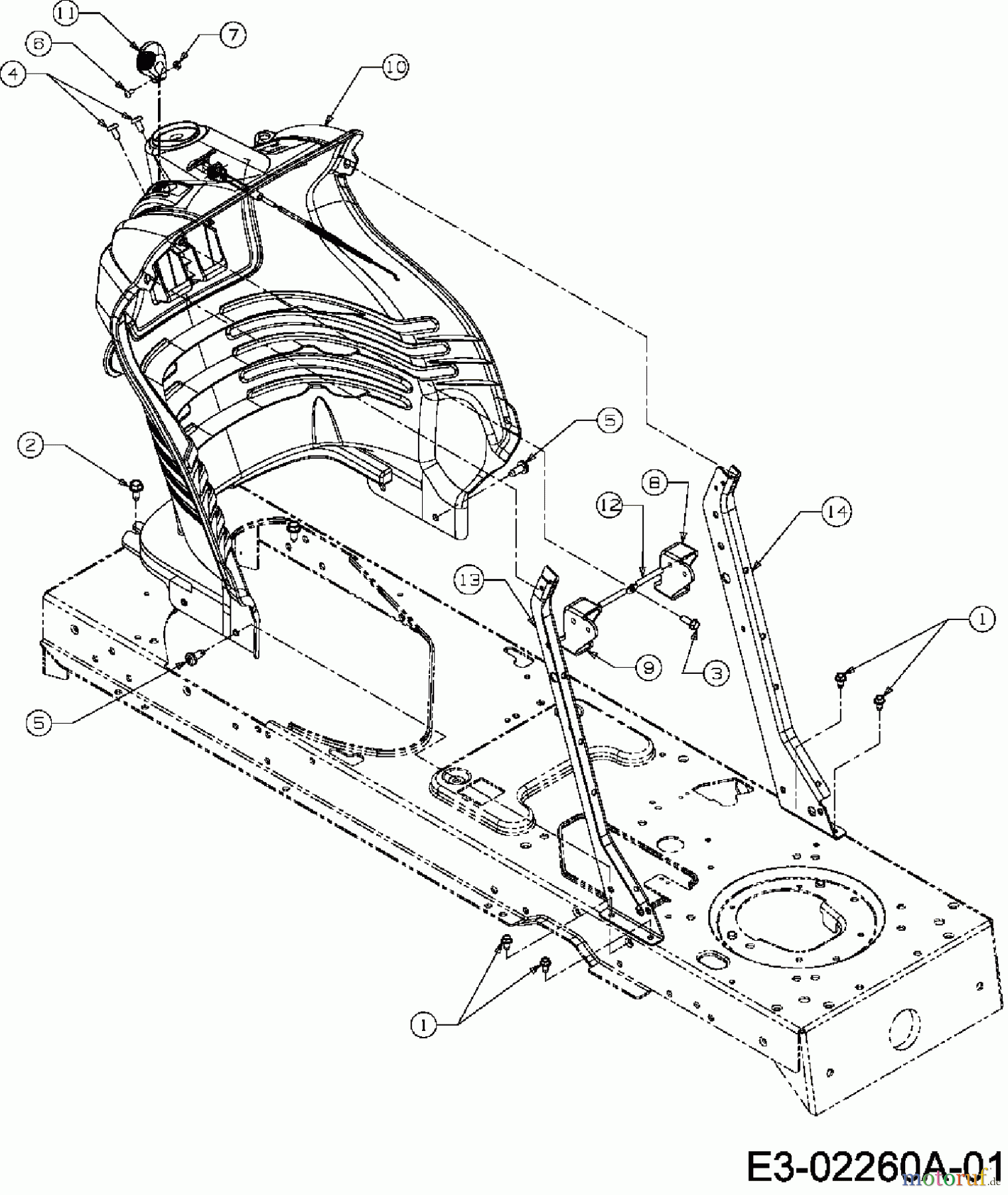 Gutbrod Rasentraktoren DLX 107 SA 13AA606G690  (2004) Armaturenbrett