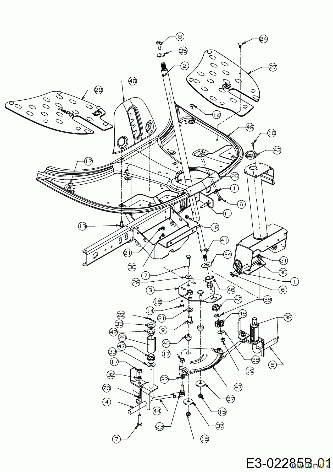 Gutbrod Rasentraktoren SC Edition 13B-334-690  (2011) Lenkung, Vorderachse