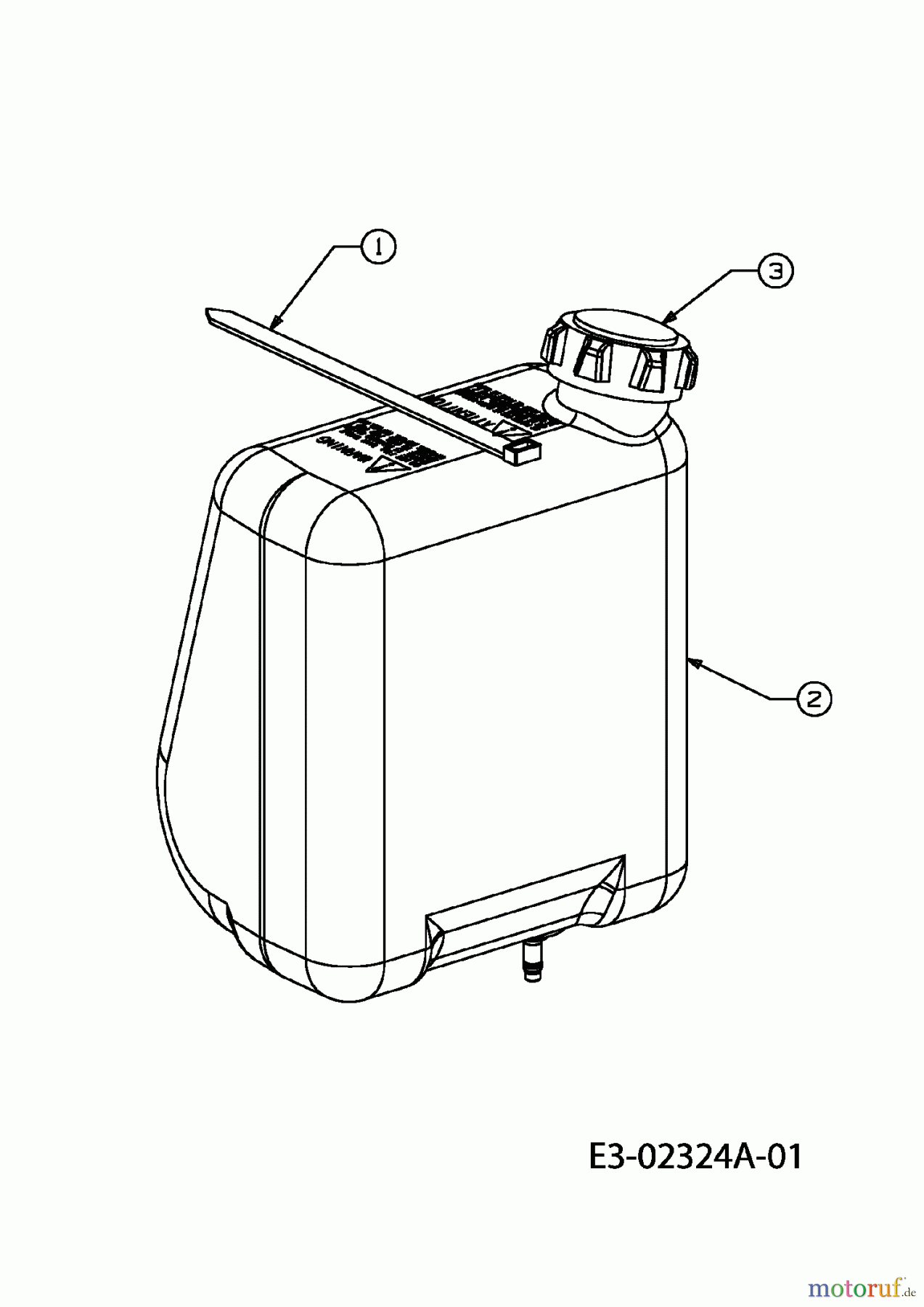 Stiga (MTD) Rasentraktoren 12,5-96 13AC660F647 (2004) Tank