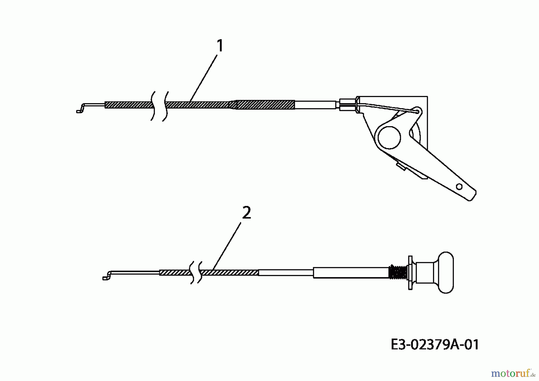 Gutbrod Rasentraktoren GLX 105 RAT 13B7506N690 (2005) Choke- und Gaszug