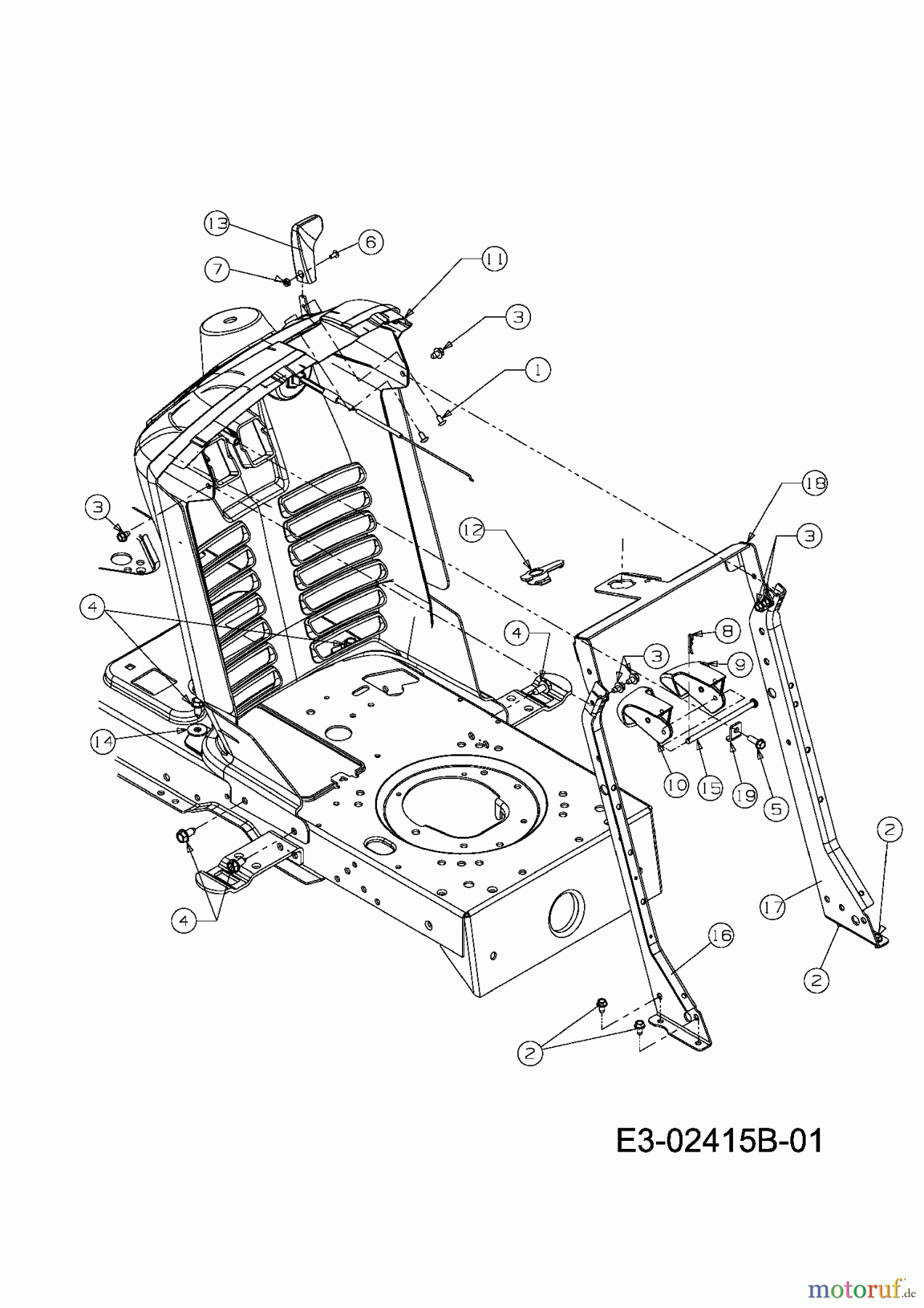 Cub Cadet Rasentraktoren CC 1015 RD-E 13BV51CE603 (2008) Armaturenbrett
