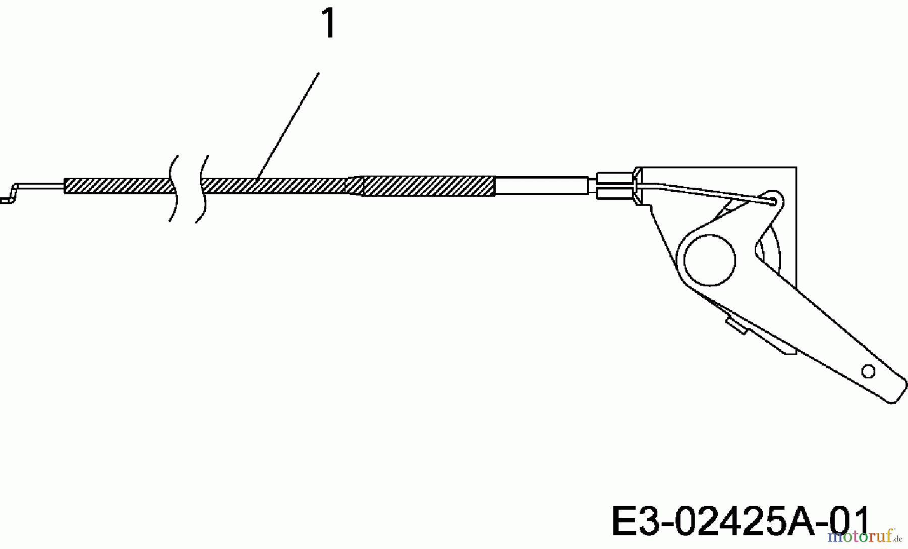  Gutbrod Rasentraktoren GLX 105 RA 13BW506N696  (2007) Choke- und Gaszug