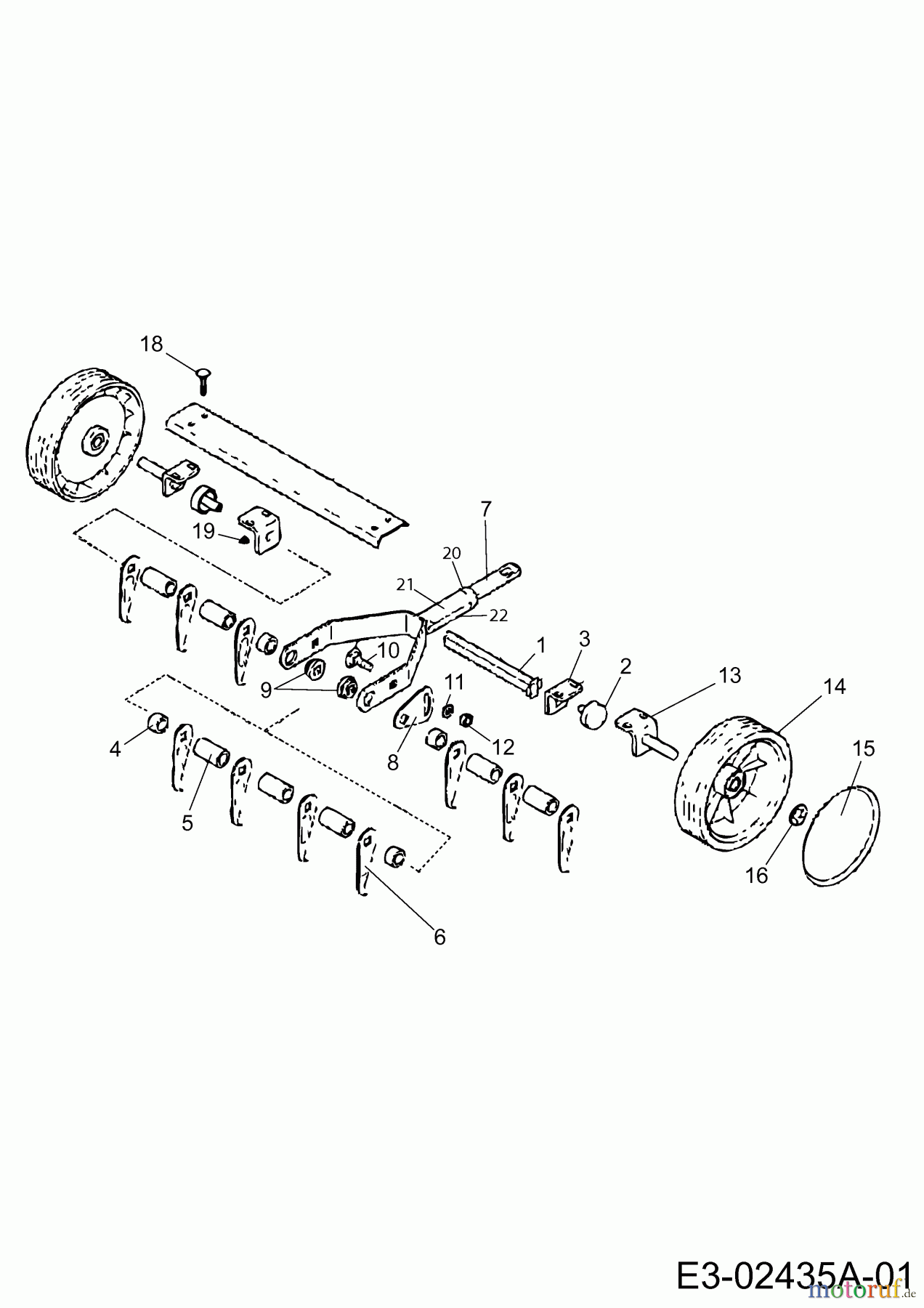  Wolf-Garten MultiStar multi-star® - Rasenpflege UR-M 3 (Vertikutierer) 3547000  (1996) Grundgerät