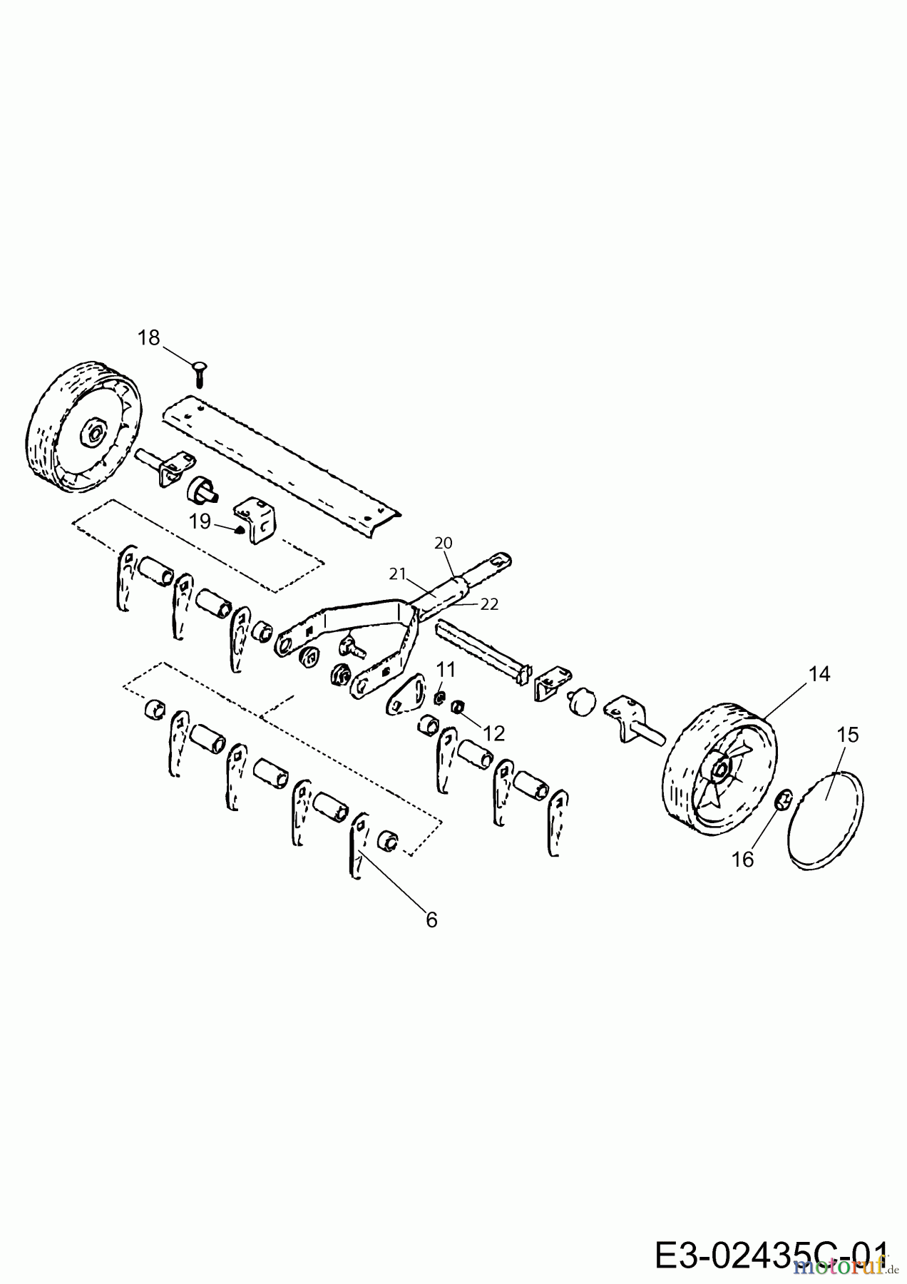  Wolf-Garten MultiStar multi-star® - Rasenpflege UR-M 3 (Vertikutierer) 3547000  (2015) Grundgerät