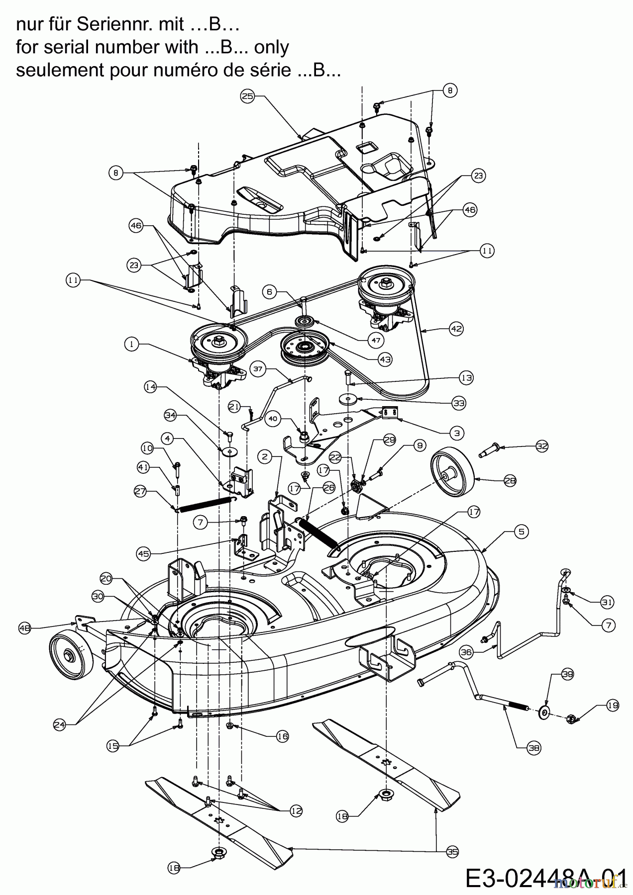  MTD Rasentraktoren Smart RF 125 13CH765F600  (2014) Mähwerk F (38