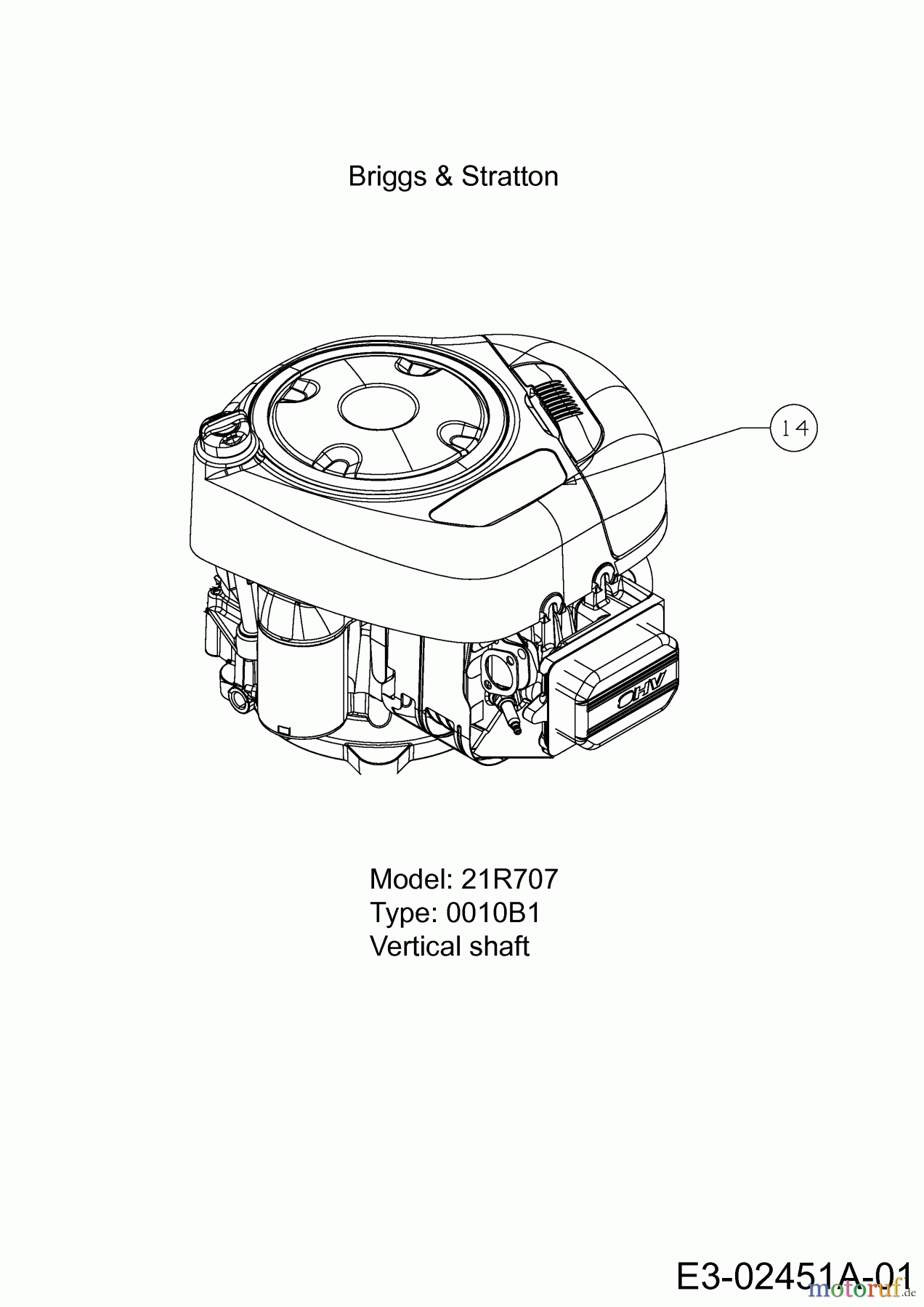 Qualcast Rasentraktoren LT 125-92 13HH765E639 (2014) Motor Briggs & Stratton