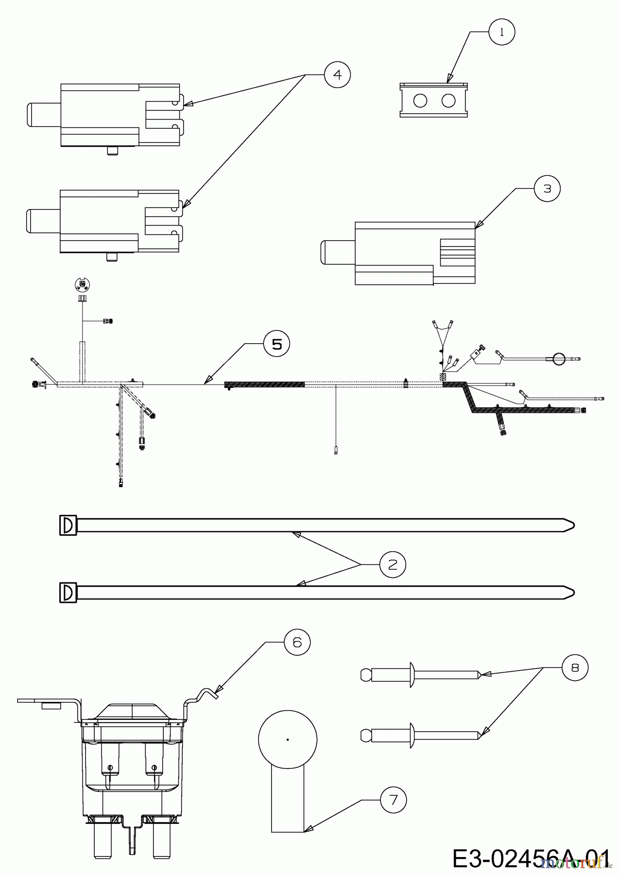 Cub Cadet Rasentraktoren CC 714 HA 13B271DA603 (2014) Elektroteile