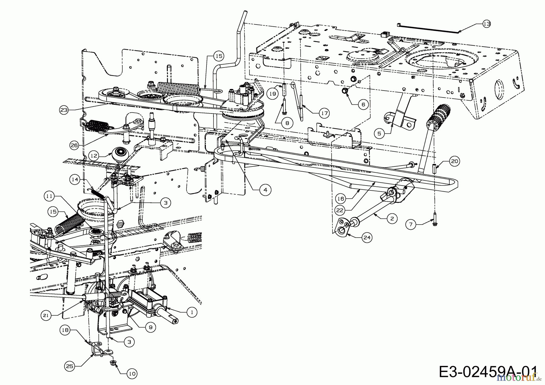  Cub Cadet Rasentraktoren CC 714 TA 13H277DA603  (2014) Fahrantrieb, Pedale