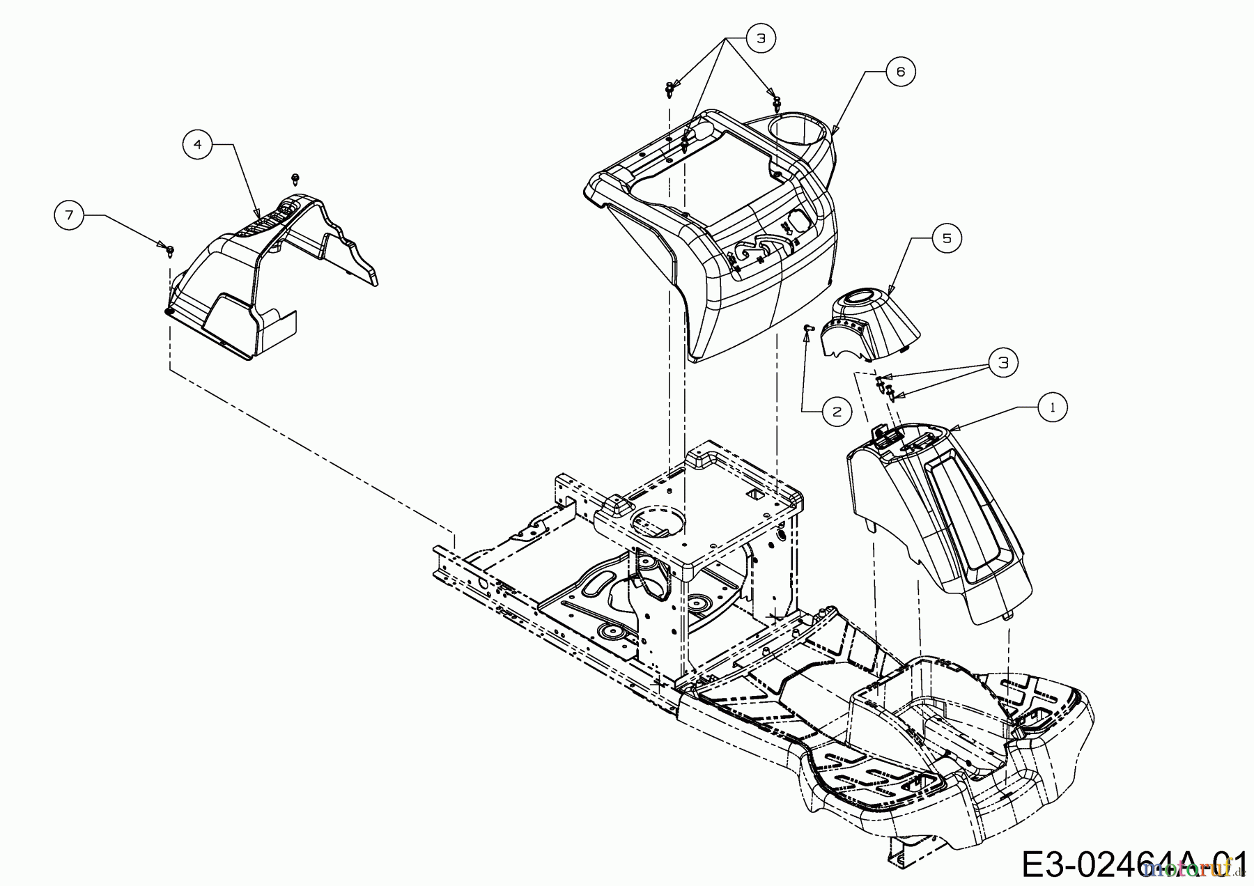 MTD Rasentraktoren Minirider 60 SDE 13A326JC600 (2014) Verkleidungen