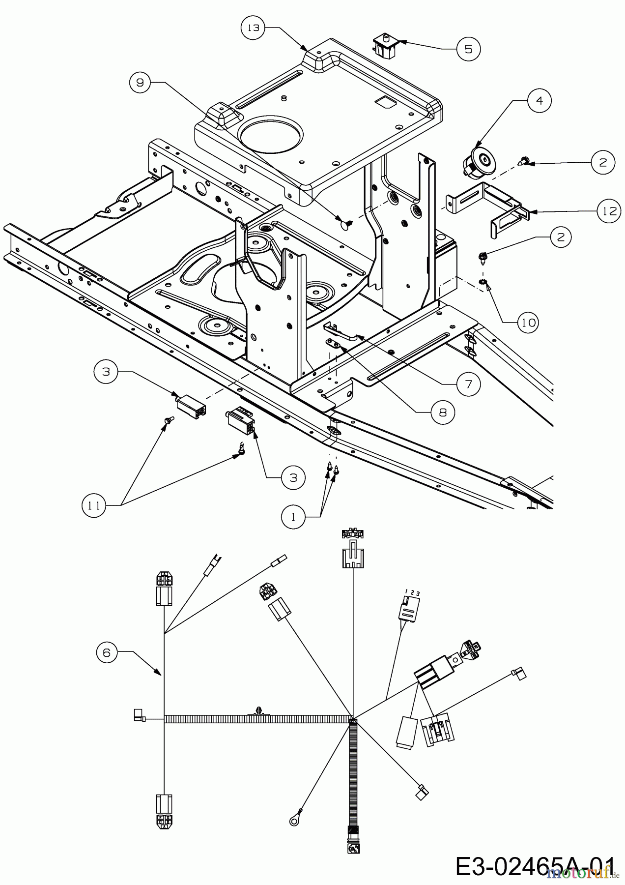 MTD Rasentraktoren Minirider 60 SDE 13A326JC600 (2014) Elektroteile