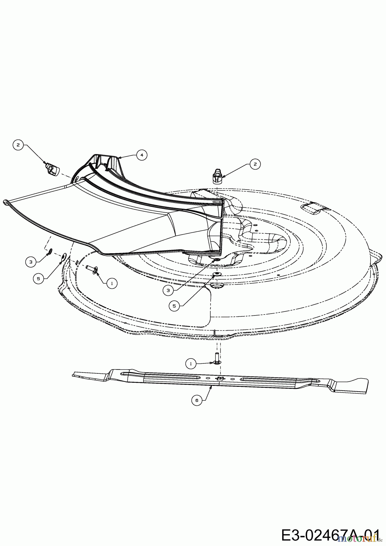 MTD Rasentraktoren Minirider 76 SDE 13B226JD600 (2015) Deflektor