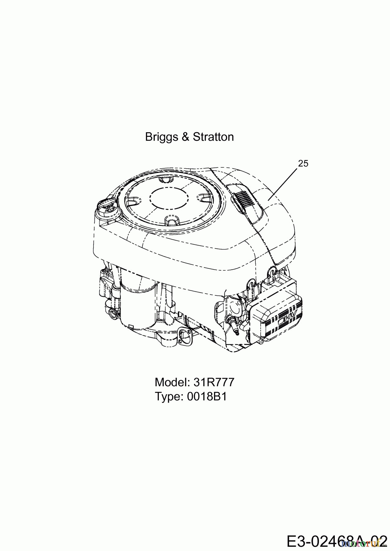  Cub Cadet Rasentraktoren CC 1018 AN 13BD90AN603  (2014) Motor Briggs & Stratton