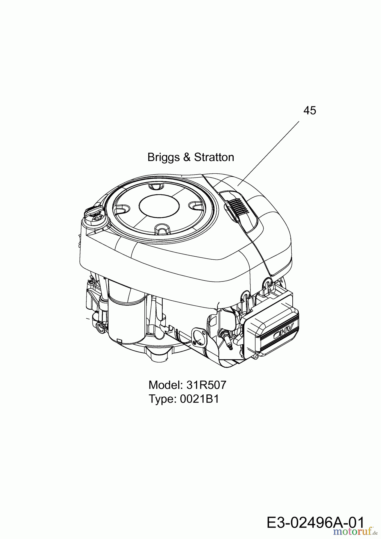  MTD Rasentraktoren 13.5/38 13A1765F308  (2014) Motor Briggs & Stratton