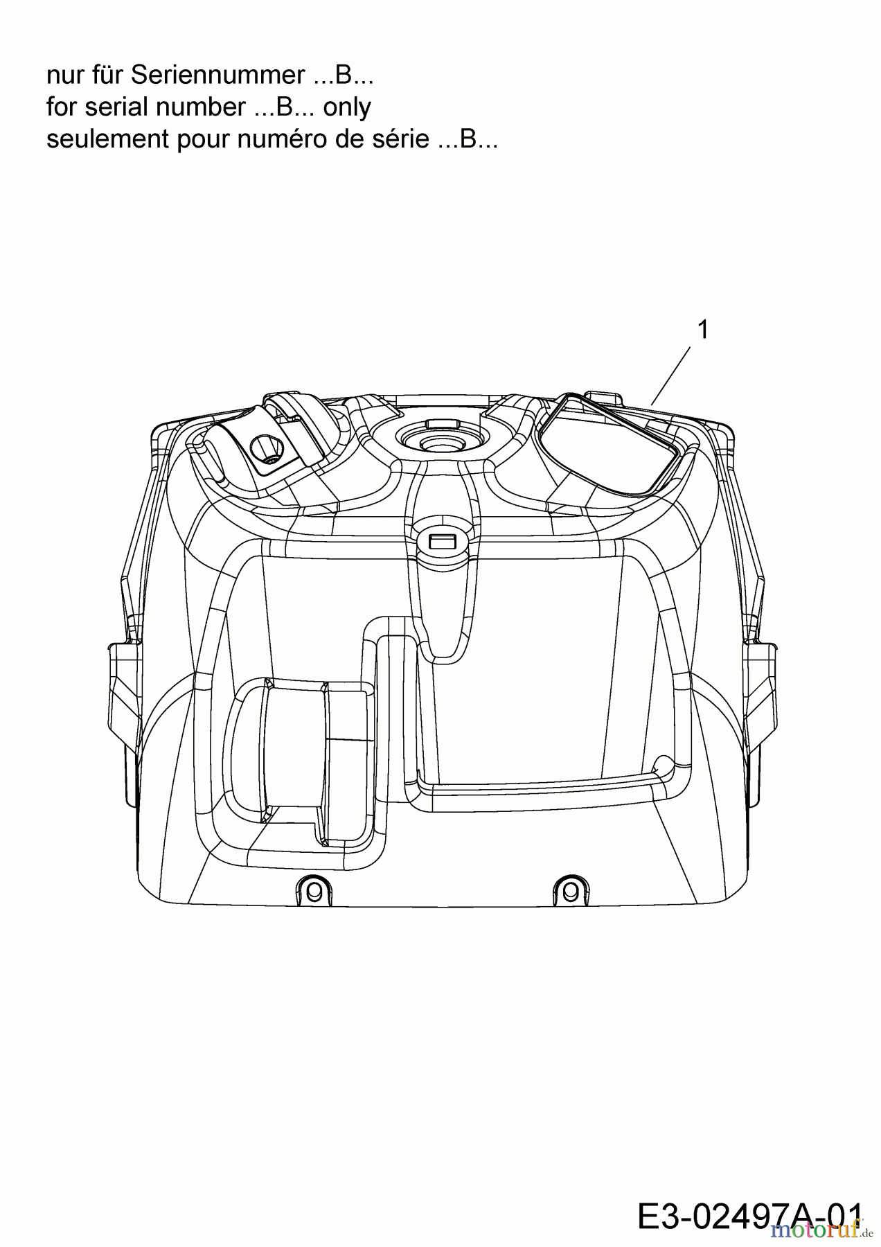 MTD Rasentraktoren 17.5/42 13AN775S308 (2014) Armaturenbrett Oberteil