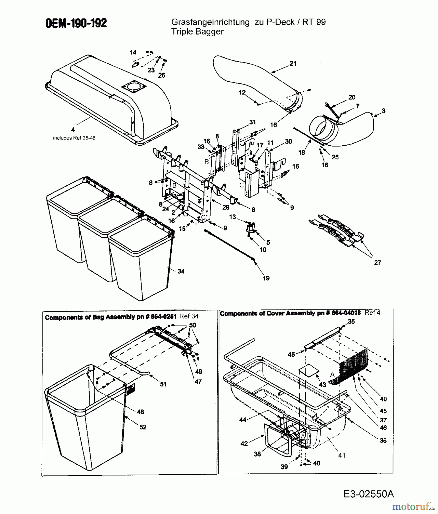 MTD Zubehör Zubehör Garten- und Rasentraktoren Grasfangvorrichtung für 900 Serie (NX-09) mit Mähwerk P (50