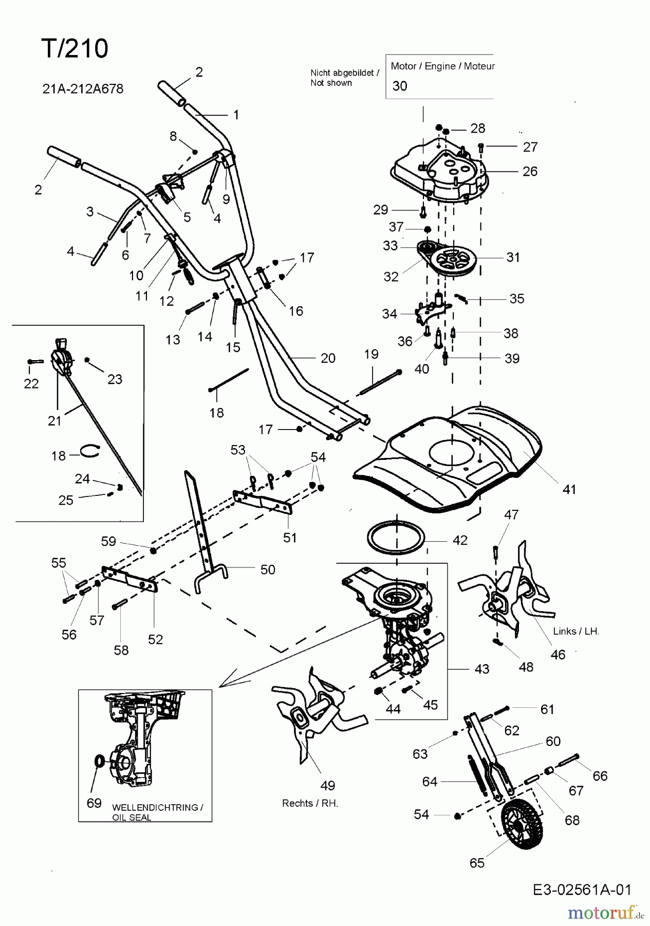 MTD Motorhacken T 210 21A-212A678  (2007) Grundgerät