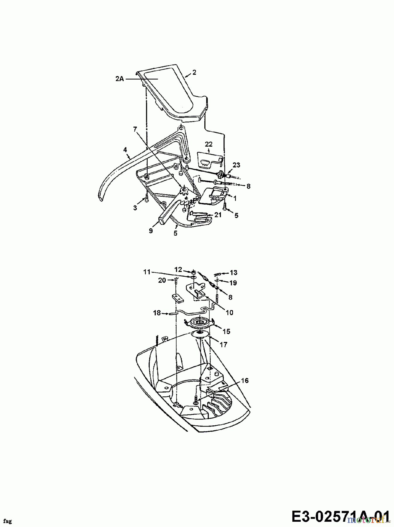 MTD Motormäher mit Antrieb GES 46 XE 124E648E678 (1994) Geschwindigkeitsregelung