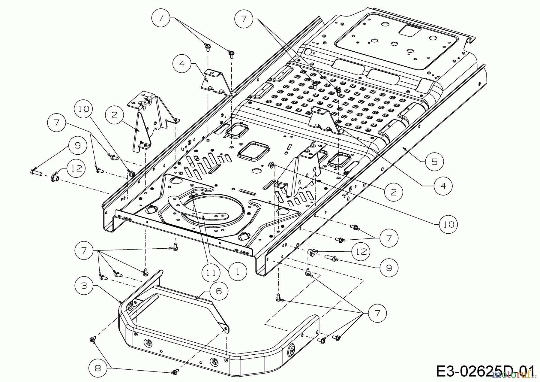 Massey Ferguson Zero Turn MF 50-22 ZT 17ARCACQ695 (2018) Rahmen, Stoßstange hinten