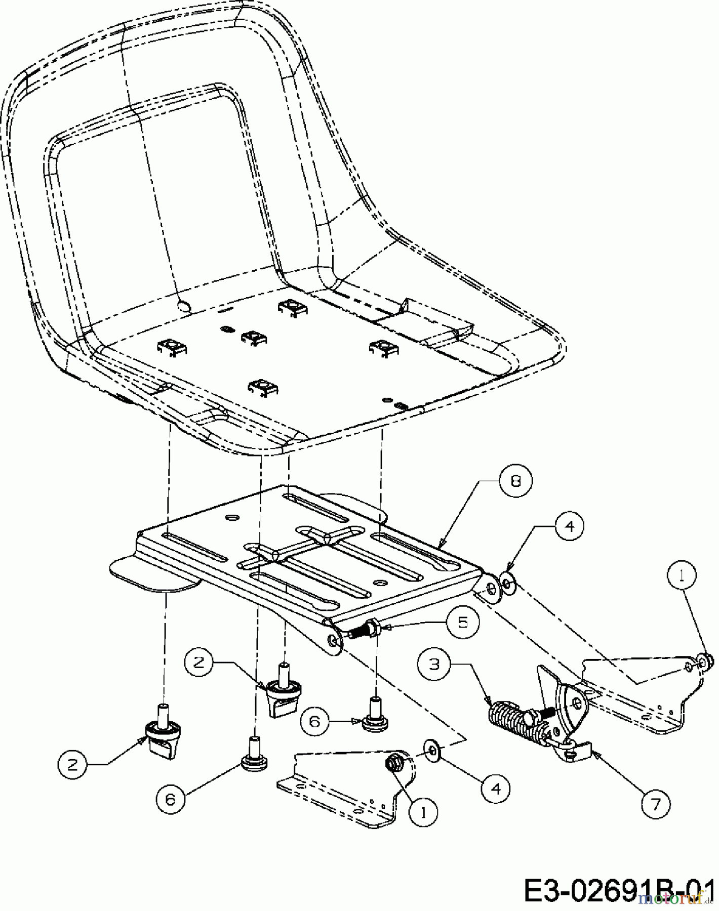 Gutbrod Rasentraktoren DLX 96 SA 13AV606F690  (2008) Sitzträger