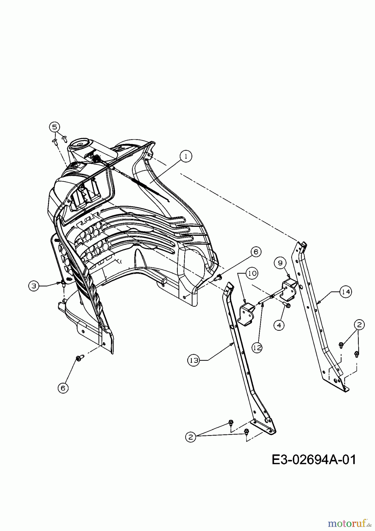 Gutbrod Rasentraktoren DLX 127 SAL-SK 13AF606P690 (2008) Armaturenbrett