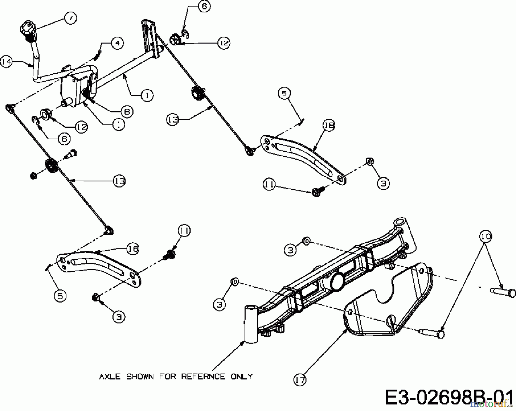 Gutbrod Rasentraktoren DLX 96 SA 13AV606F690  (2008) Mähwerksaushebung