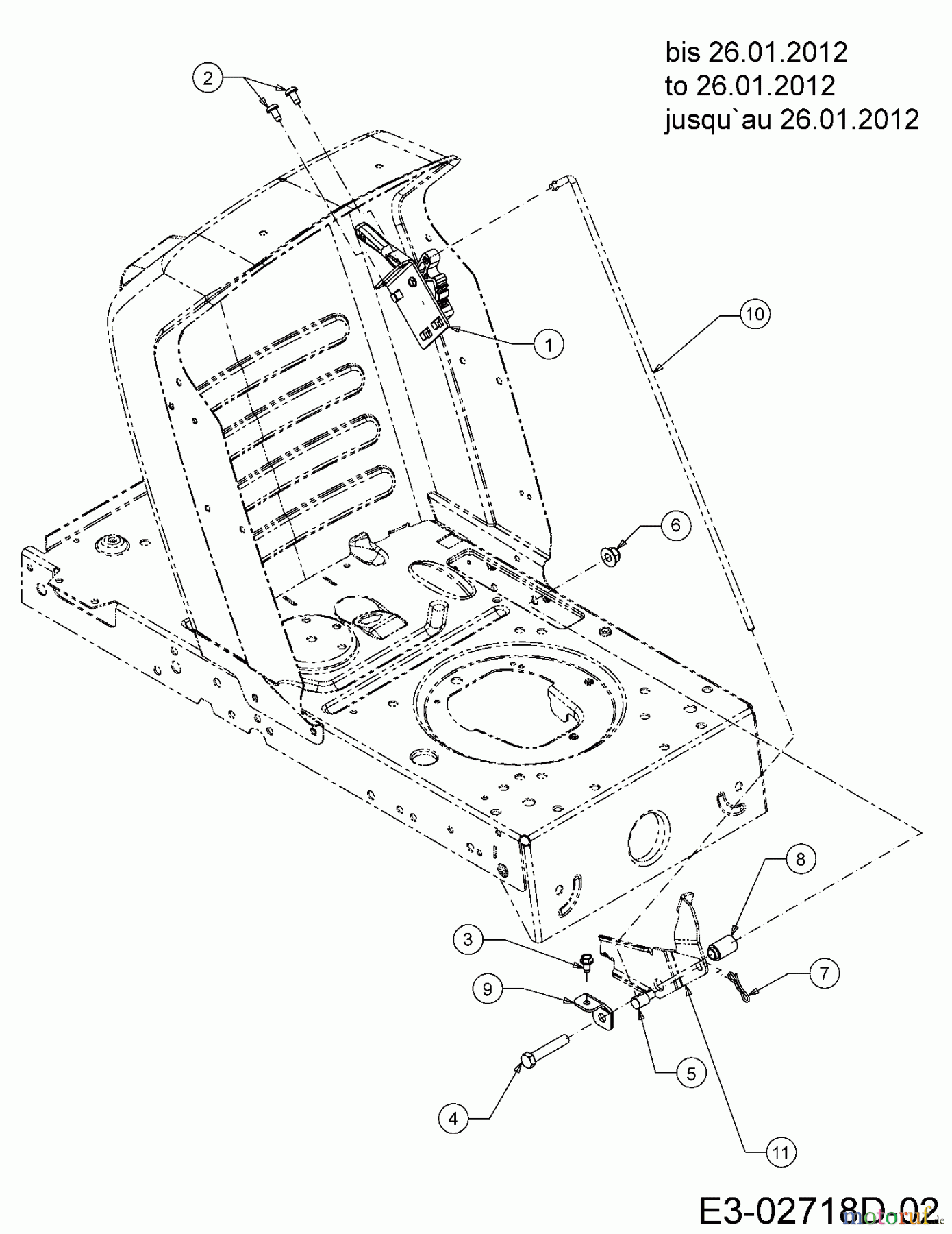 MTD Rasentraktoren LE 130 13RH763E600 (2012) Geschwindigkeitsregelung bis 26.01.2012