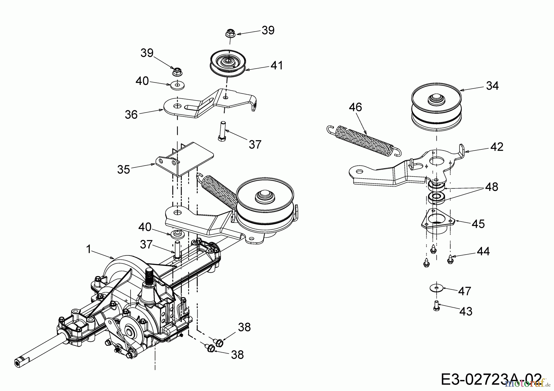 Bolens Rasentraktoren BL 175/107 T 13A3761G684 (2006) Getriebe, Variator