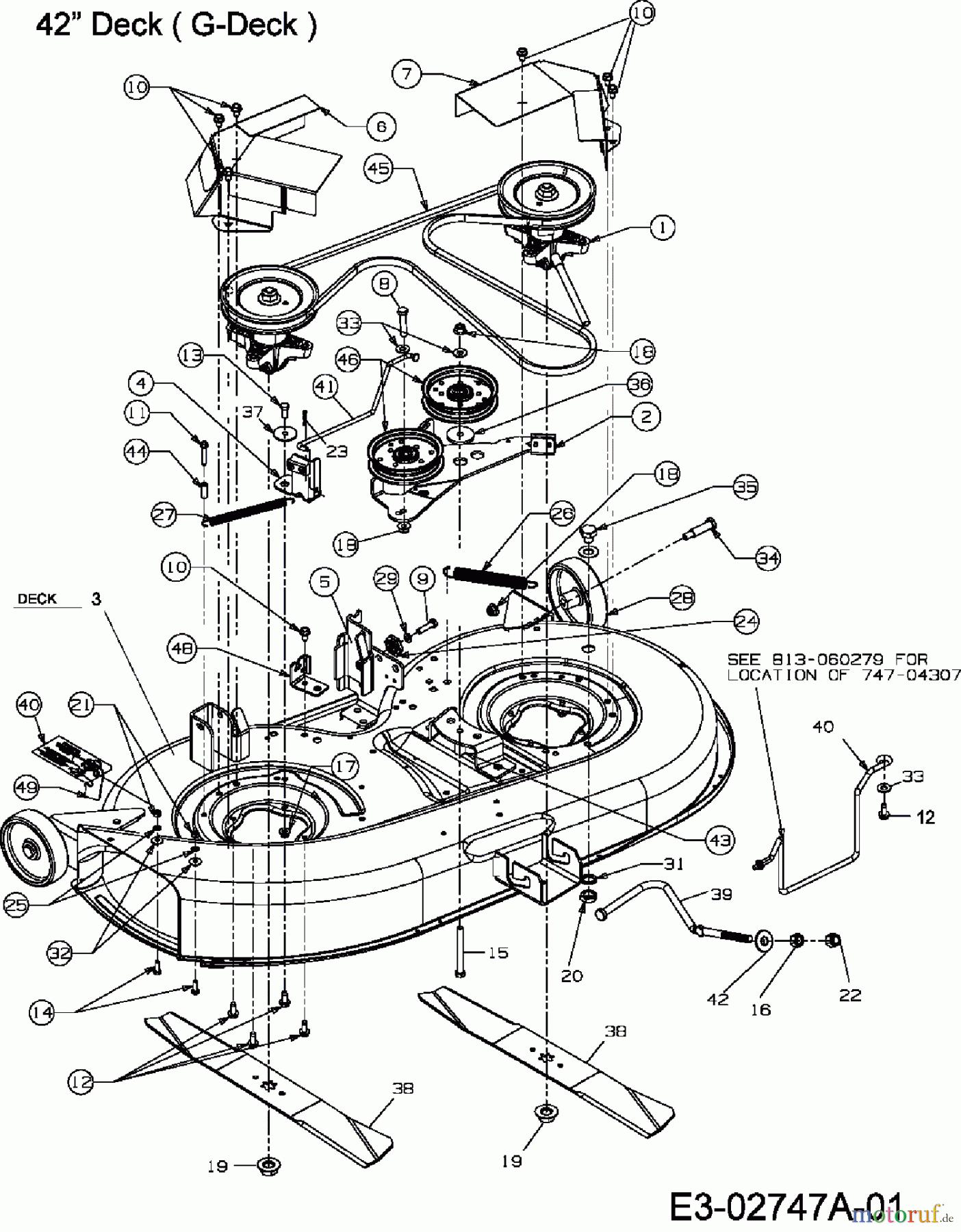 Silverline Rasentraktoren Silvertrac 20/107 T 13A7763G477 (2006) Mähwerk G (42