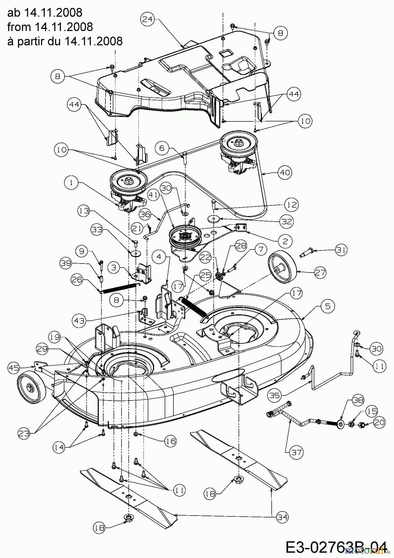  Raiffeisen Rasentraktoren RMS 7145-96 T 13AM777F628  (2009) Mähwerk F (38