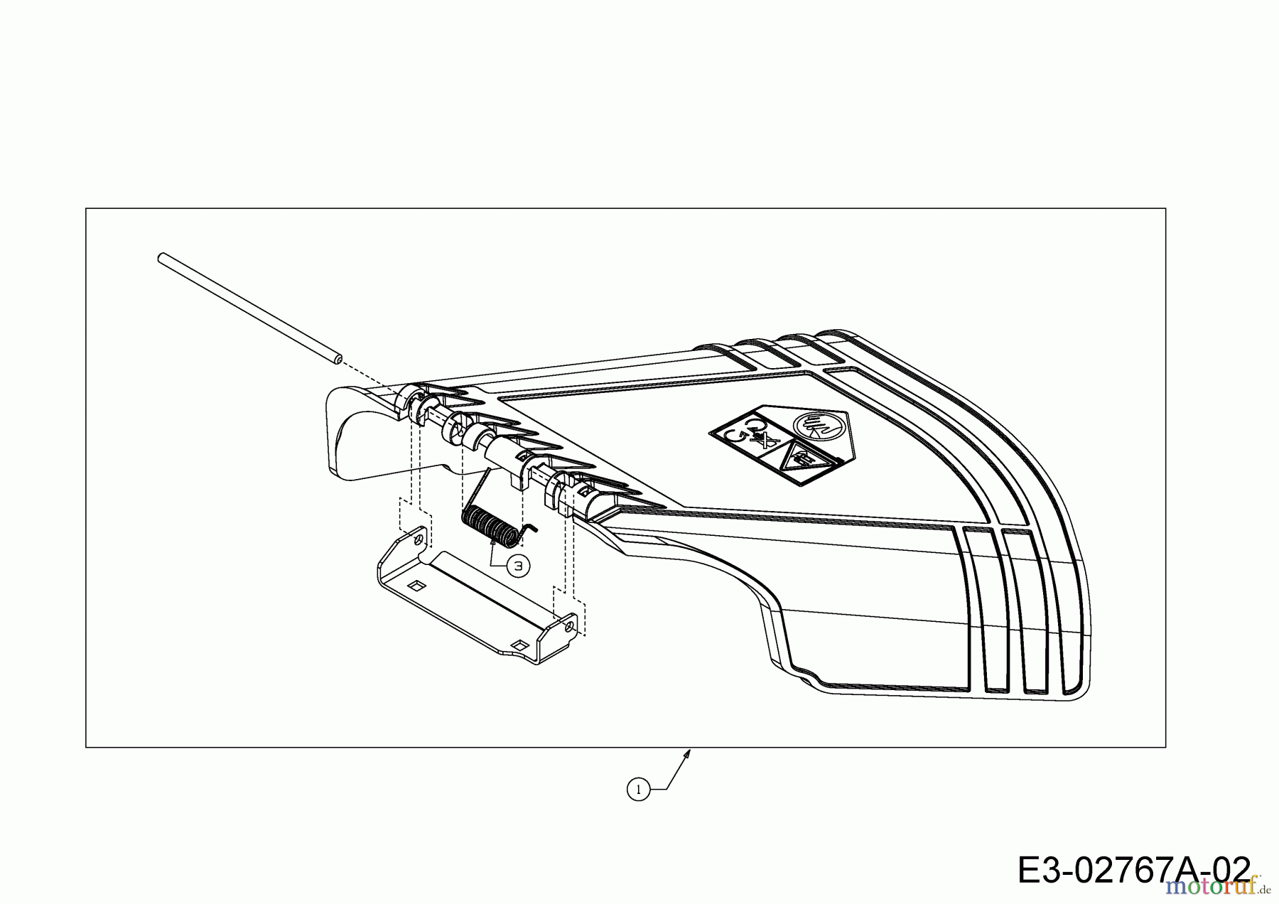 Cub Cadet Rasentraktoren CC 1022 KHT 13HF93AT603 (2014) Deflektor