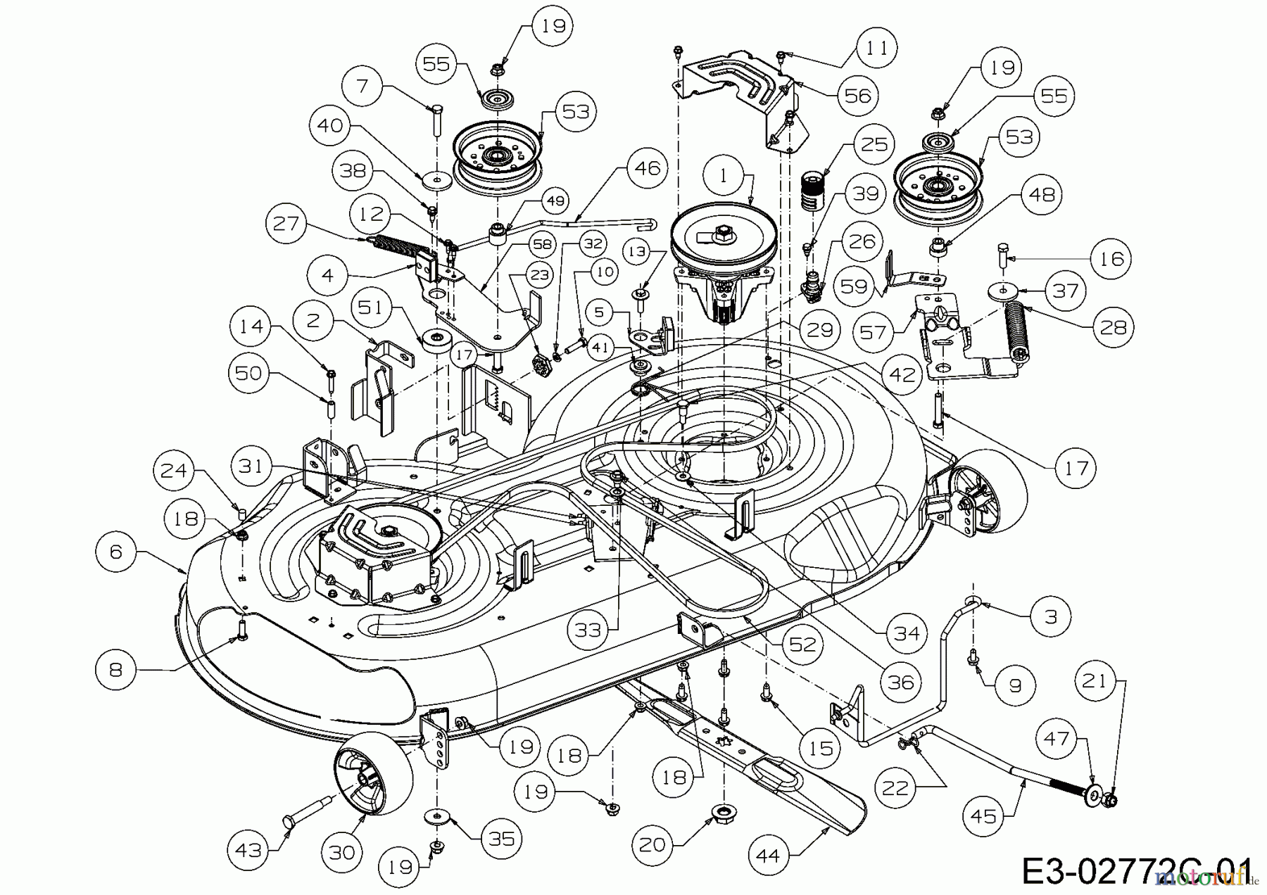 Troy-Bilt Rasentraktoren Horse XP 46 13AX79KT309 (2016) Mähwerk T (46